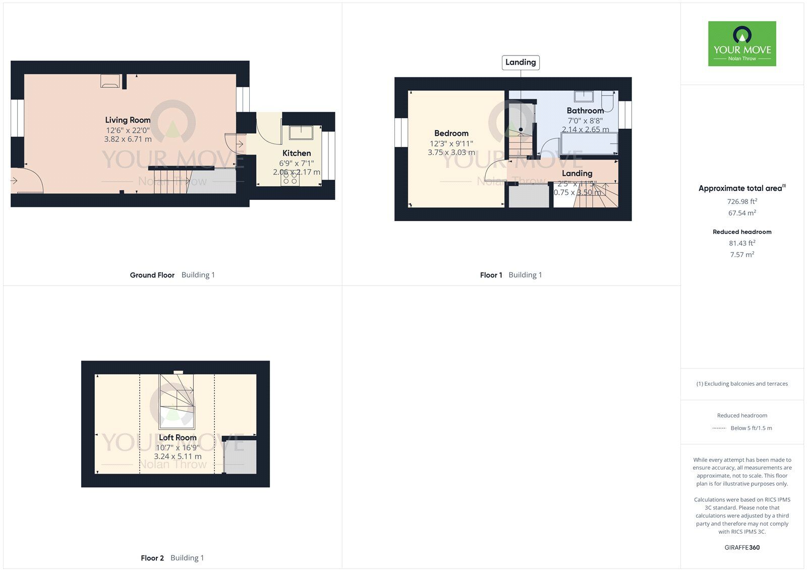 Floorplan of 1 bedroom Mid Terrace Property for sale, Main Street, Little Harrowden, Northamptonshire, NN9