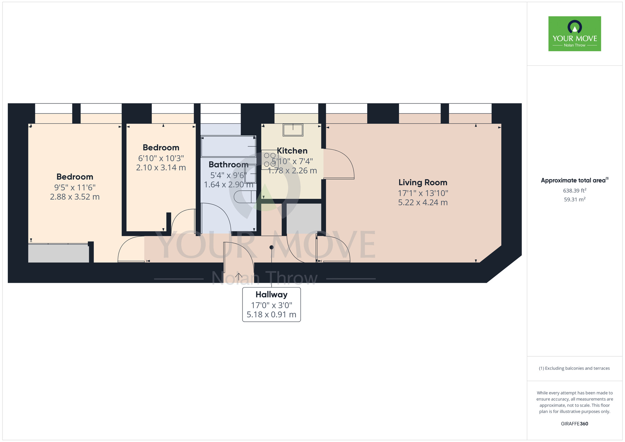 Floorplan of 2 bedroom  House to rent, Adnitt Road, Northampton, Northamptonshire, NN1