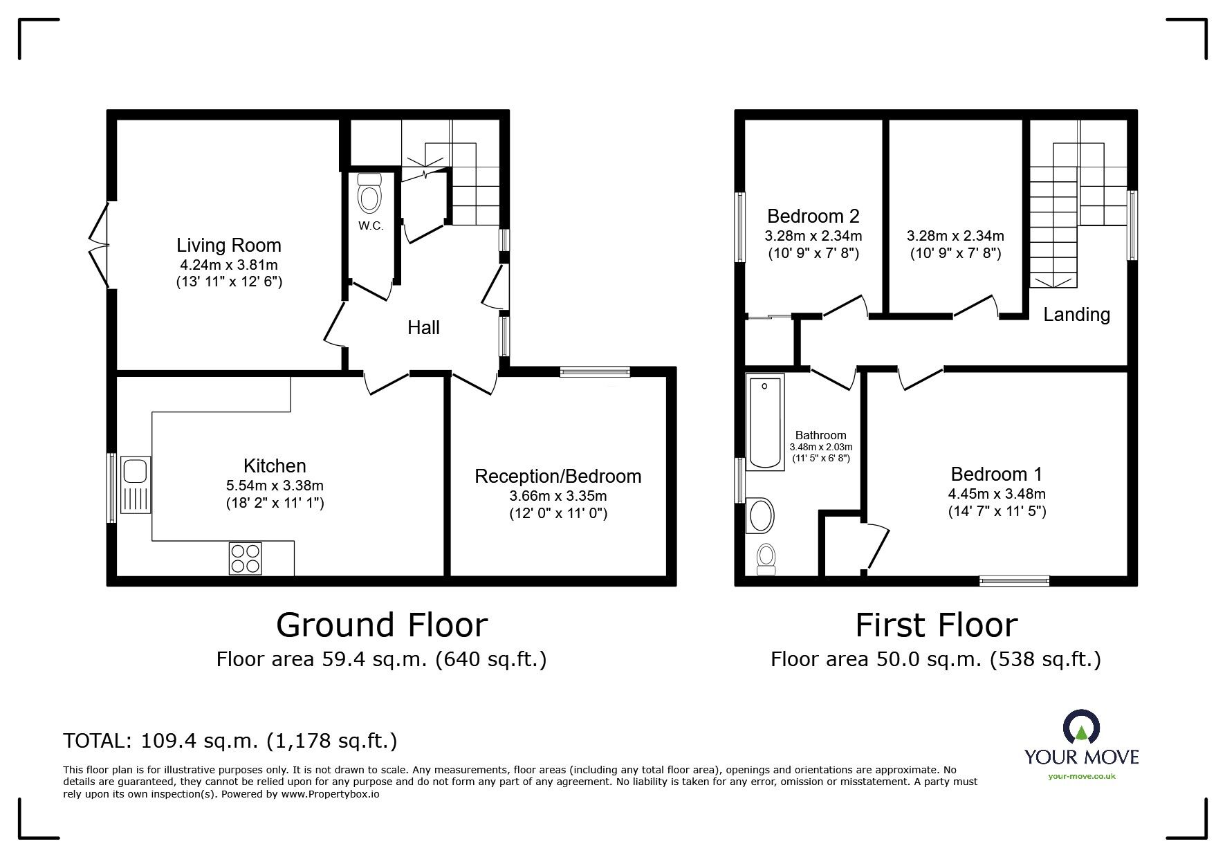 Floorplan of 3 bedroom Detached House for sale, Evingar Road, Whitchurch, Hampshire, RG28