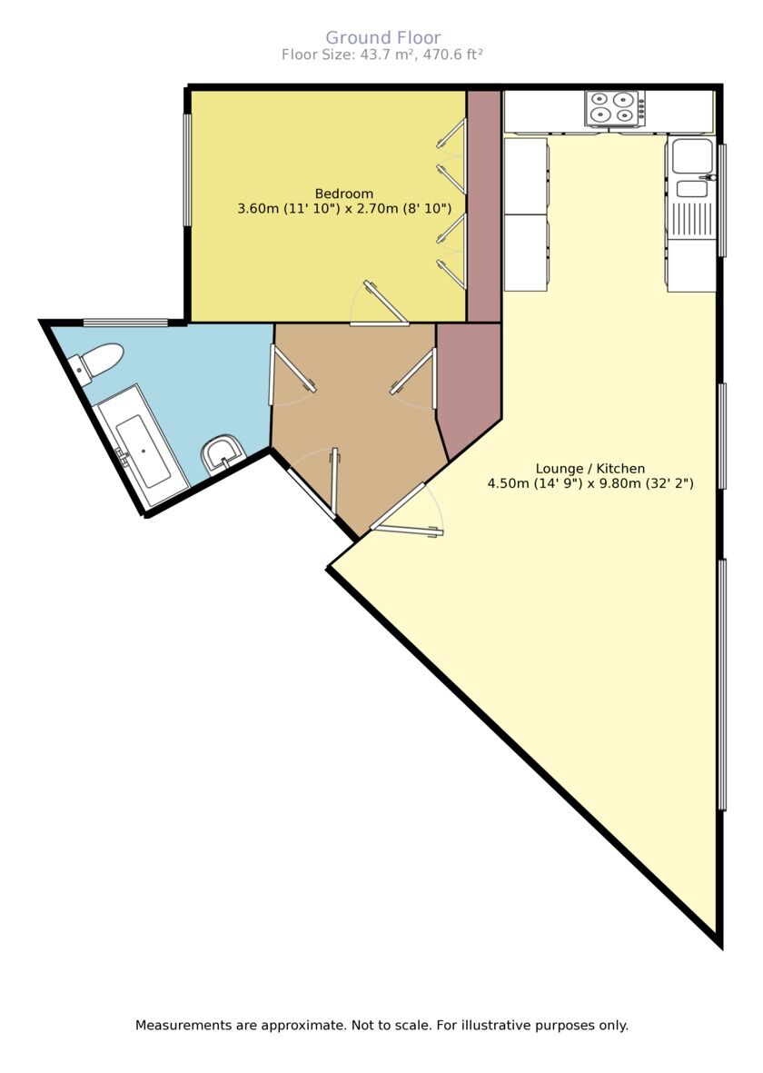 Floorplan of 1 bedroom  Flat to rent, Sir John Fogge Avenue, Repton Park, Kent, TN23