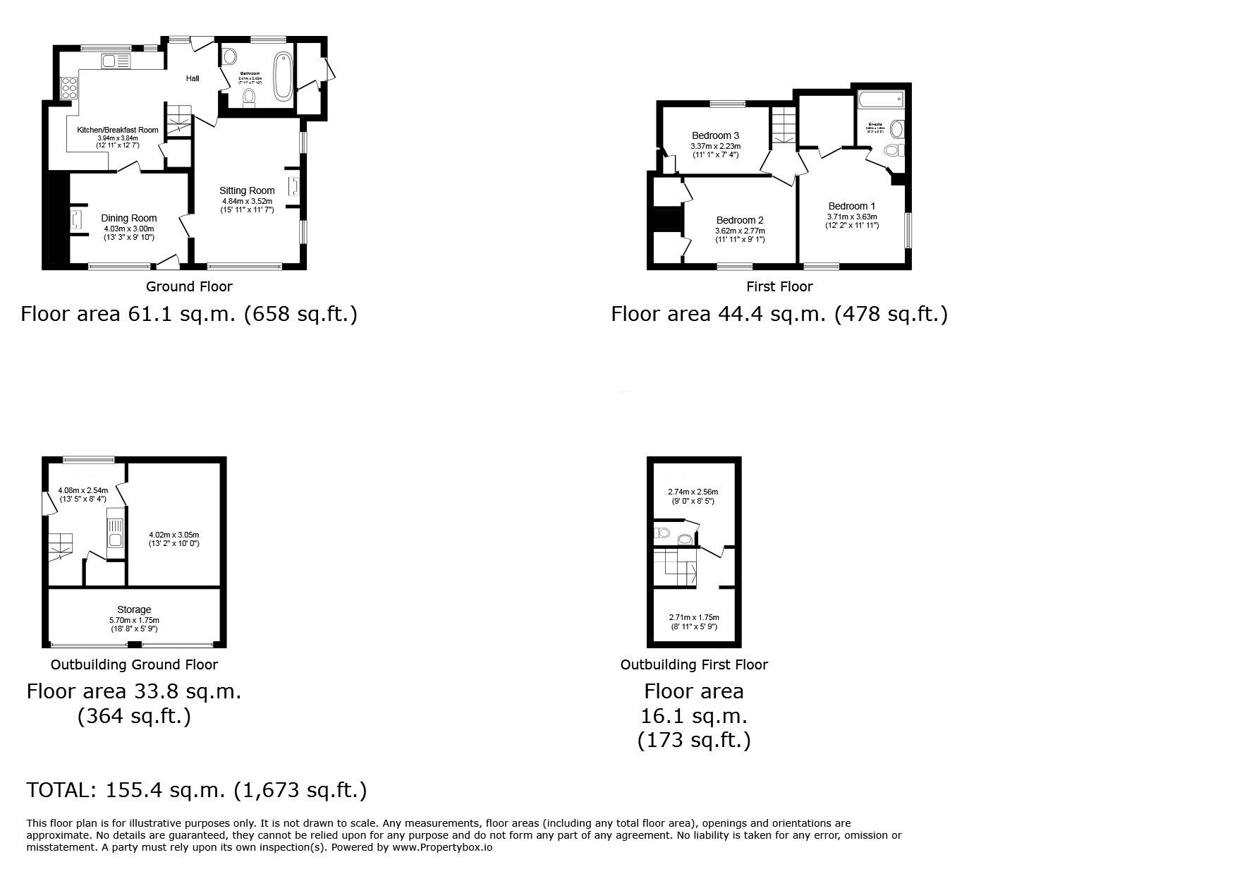 Floorplan of 3 bedroom Semi Detached Property for sale, Ashford Road, Bethersden, Kent, TN26