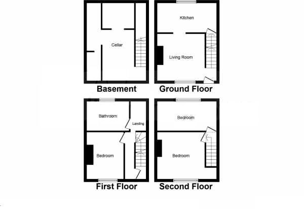 Floorplan of 3 bedroom Mid Terrace House to rent, Northgate, Baildon, West Yorkshire, BD17