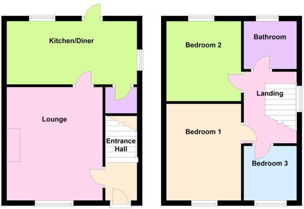 Floorplan of 3 bedroom Semi Detached House for sale, Cliffe Lane West, Baildon, Bradford, BD17