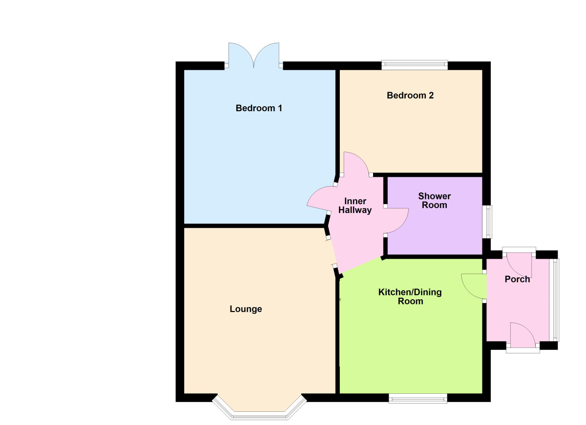 Floorplan of 2 bedroom Semi Detached House for sale, St. Aidans Road, Baildon, West Yorkshire, BD17