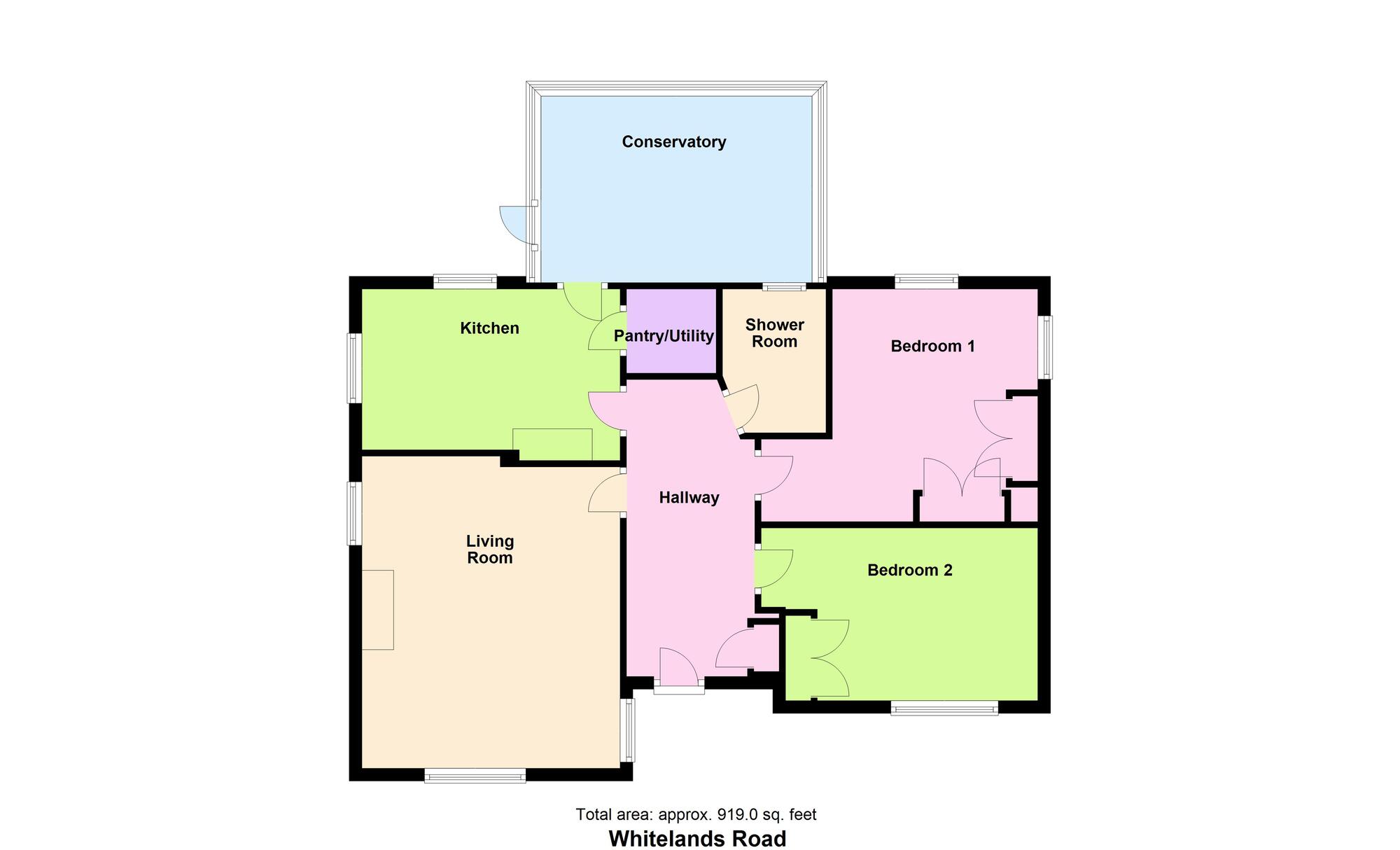 Floorplan of 2 bedroom Detached Bungalow for sale, Whitelands Road, Baildon, West Yorkshire, BD17