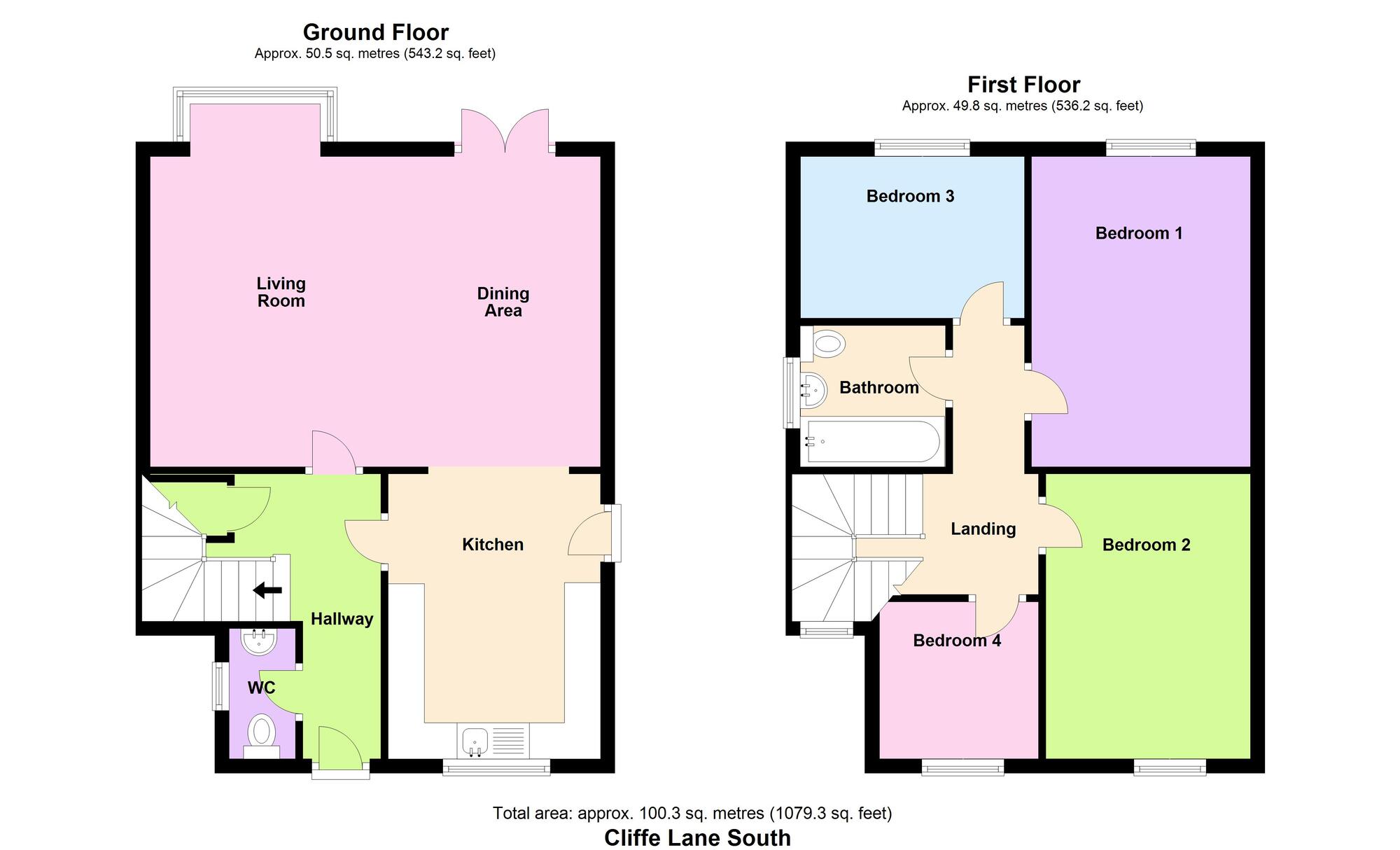 Floorplan of 4 bedroom Detached House for sale, Cliffe Lane South, Baildon, West Yorkshire, BD17