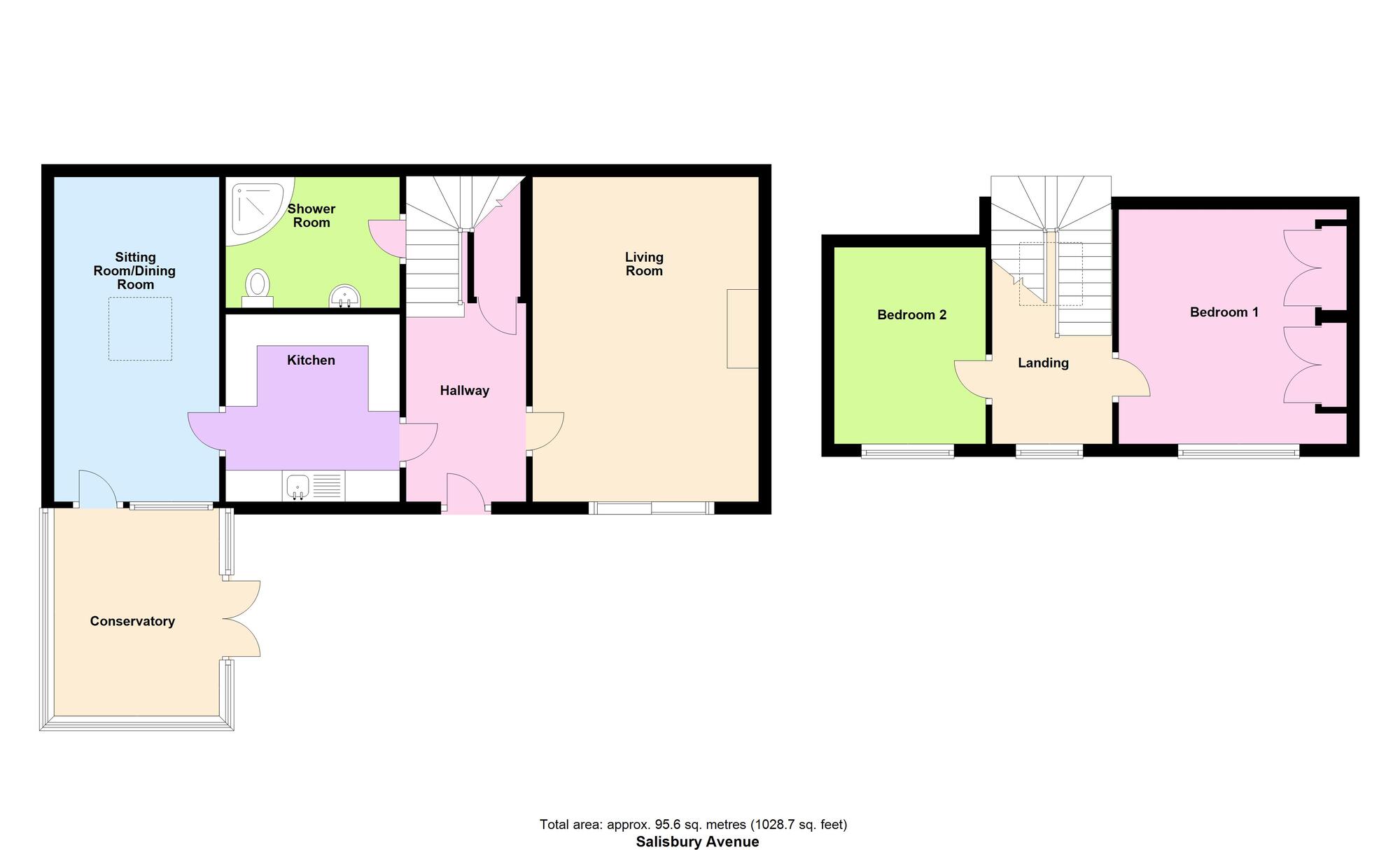 Floorplan of 2 bedroom Detached House for sale, Salisbury Avenue, Baildon, West Yorkshire, BD17