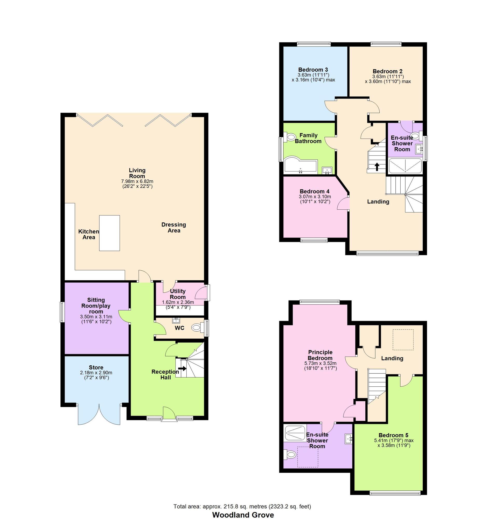 Floorplan of 5 bedroom Detached House for sale, Woodlands Grove, Baildon, West Yorkshire, BD17