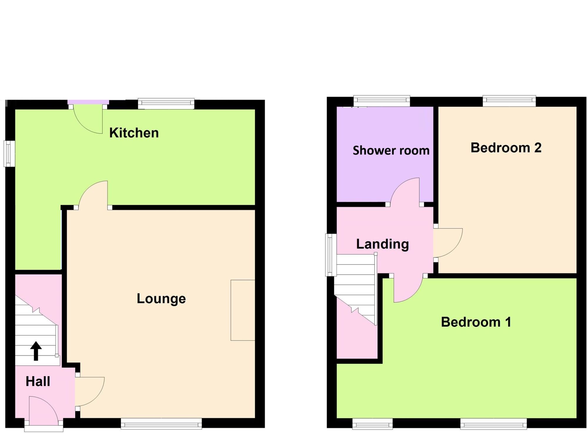 Floorplan of 2 bedroom Semi Detached House for sale, Enfield Road, Baildon, West Yorkshire, BD17