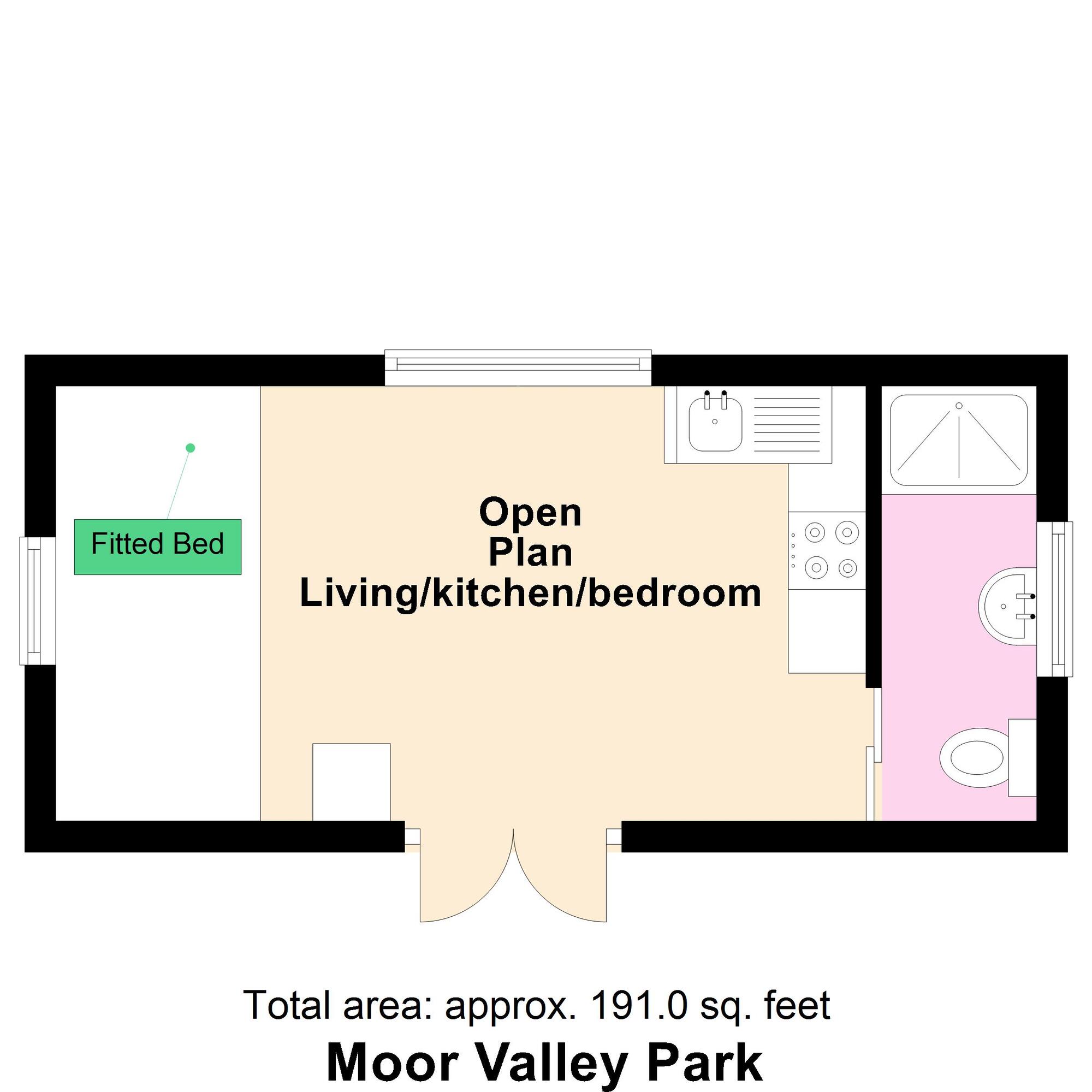 Floorplan of 1 bedroom Detached Property for sale, Moor Valley Park, Mill Lane, Hawksworth, West Yorkshire, LS20