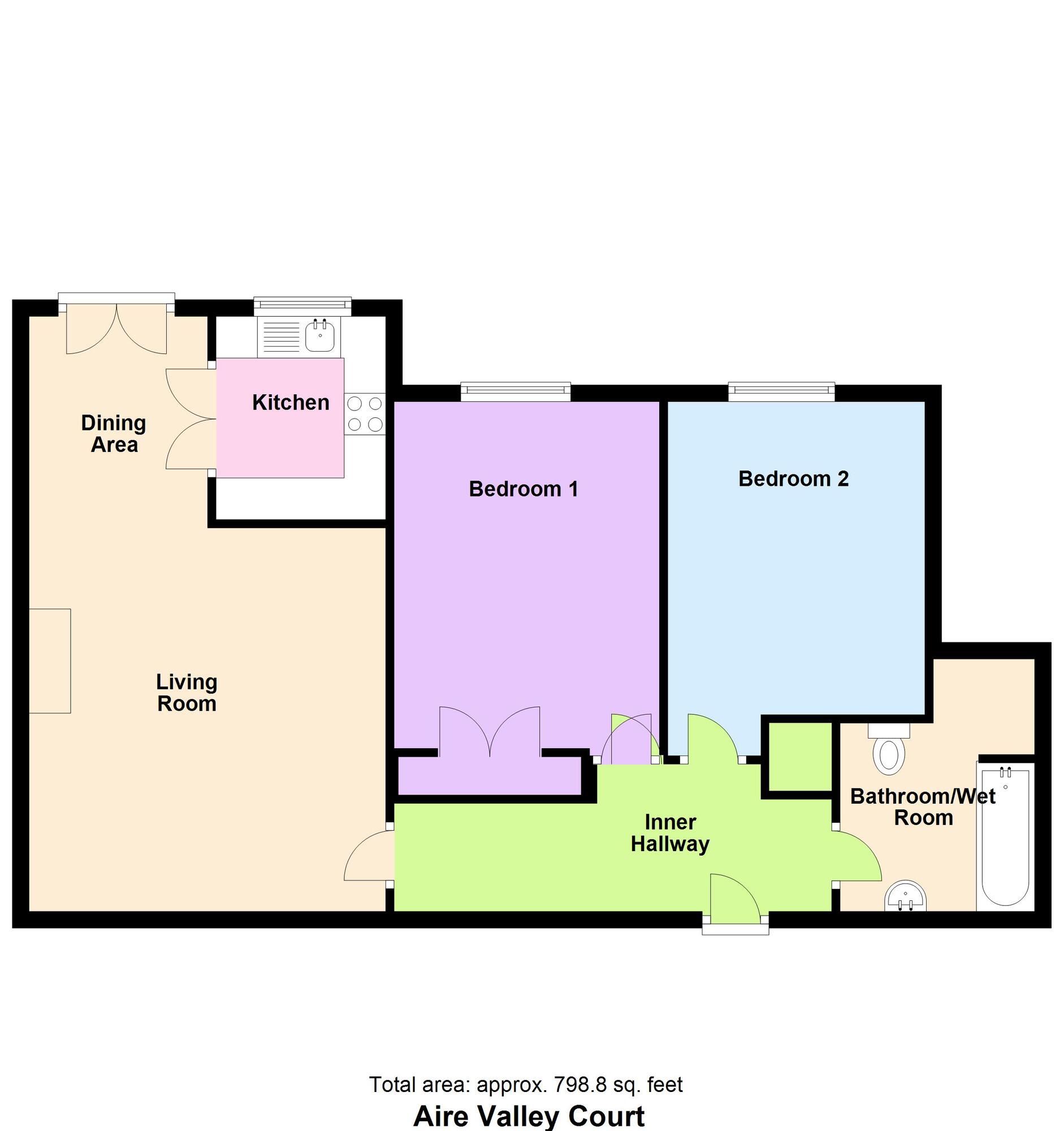 Floorplan of 2 bedroom  Flat for sale, Beech Street, Bingley, West Yorkshire, BD16