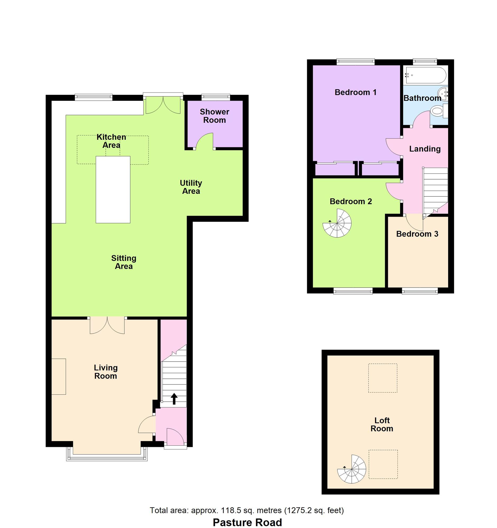 Floorplan of 3 bedroom Semi Detached House for sale, Pasture Road, Baildon, West Yorkshire, BD17