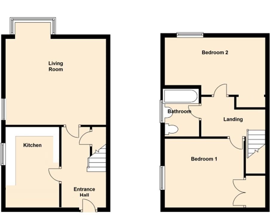 Floorplan of 2 bedroom  Flat for sale, Hoyle Court Road, Baildon, West Yorkshire, BD17