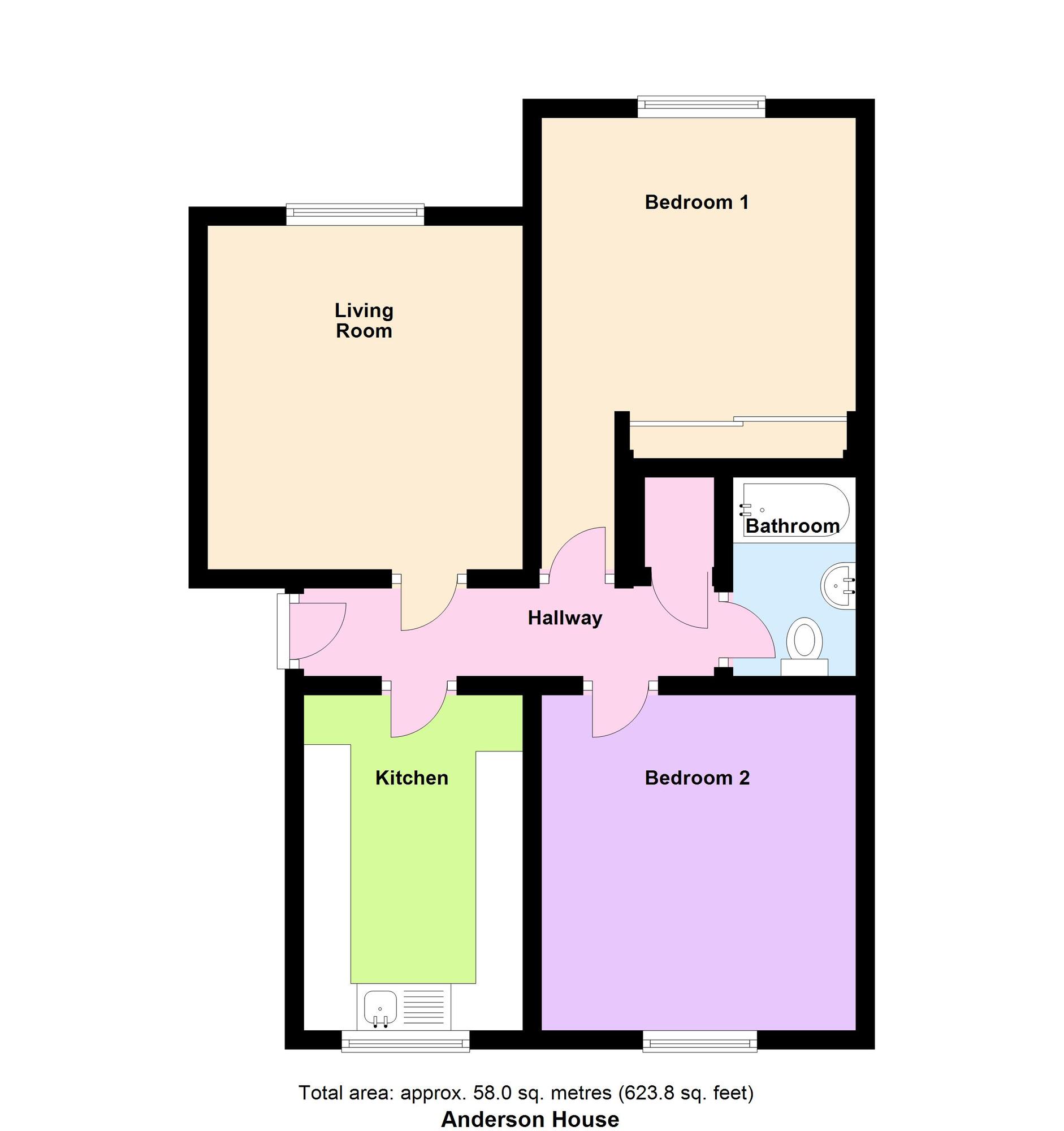 Floorplan of 2 bedroom  Flat for sale, Fairview Court, Baildon, West Yorkshire, BD17