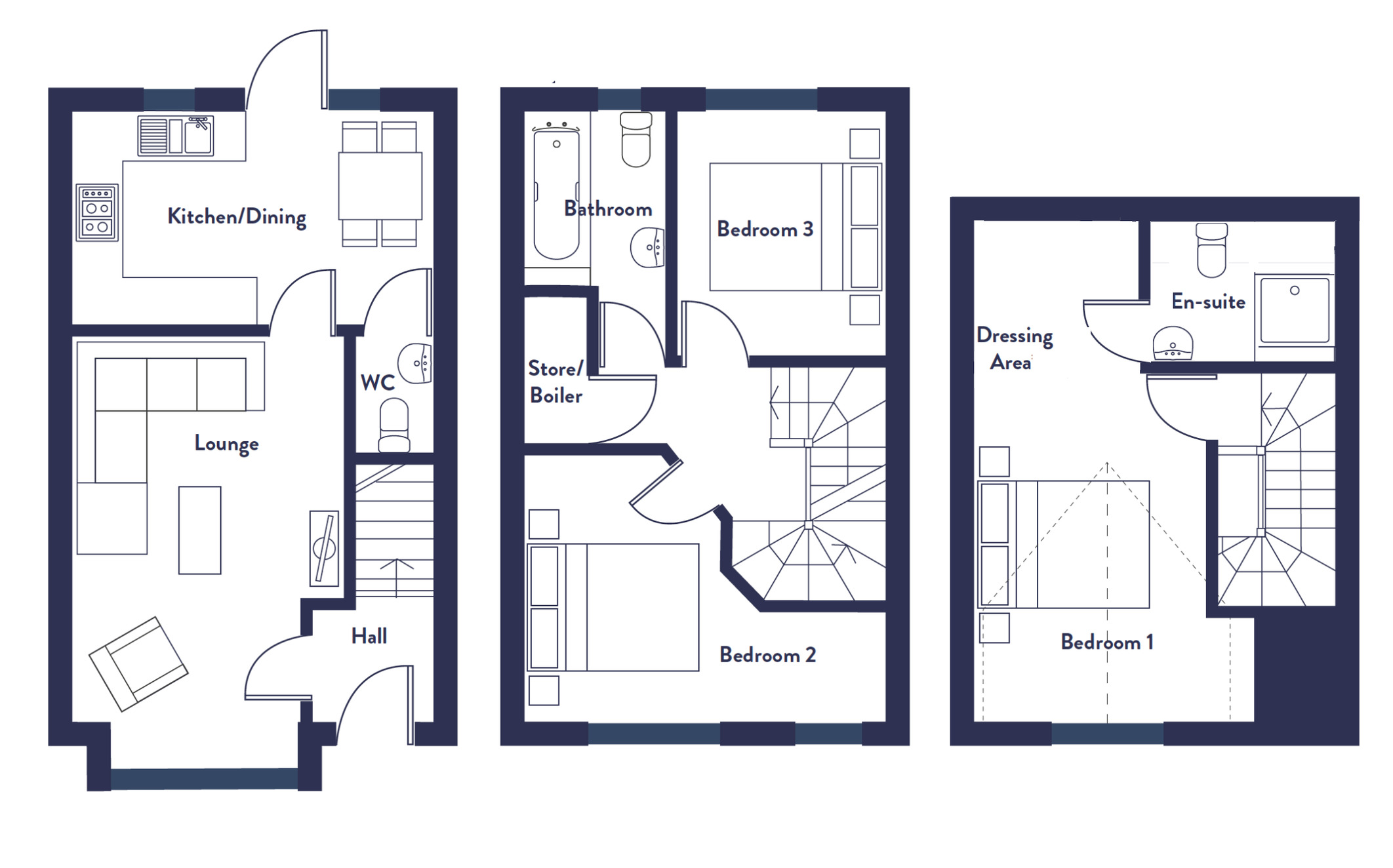 Floorplan of 3 bedroom End Terrace House for sale, Hutton Hall Drive, Bradford, West Yorkshire, BD2