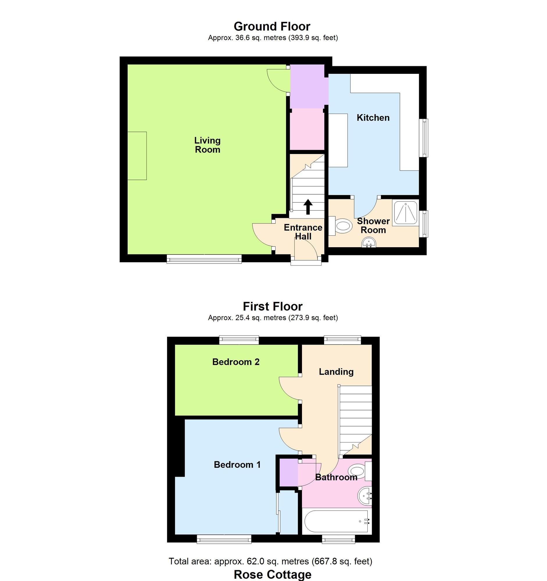 Floorplan of 2 bedroom End Terrace House for sale, Tentercroft, Baildon, West Yorkshire, BD17