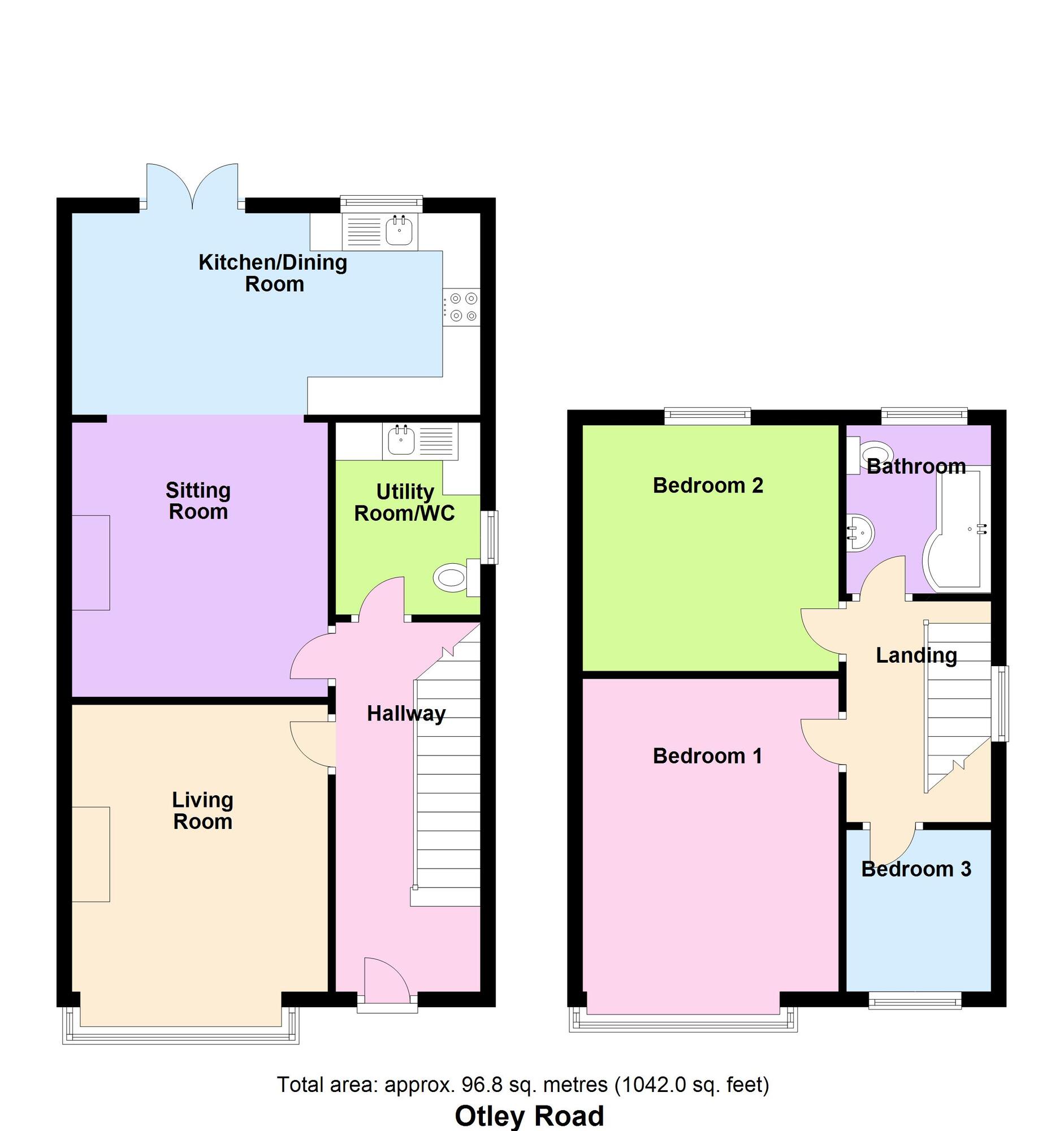 Floorplan of 3 bedroom Semi Detached House for sale, Otley Road, Menston, West Yorkshire, LS29