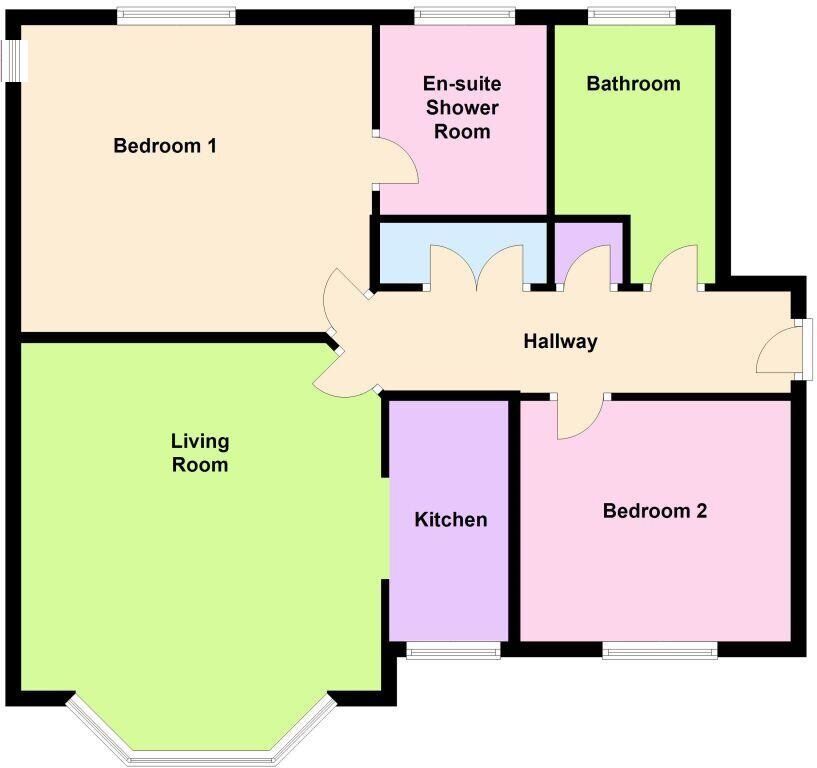 Floorplan of 2 bedroom  Flat for sale, Browgate, Baildon, West Yorkshire, BD17