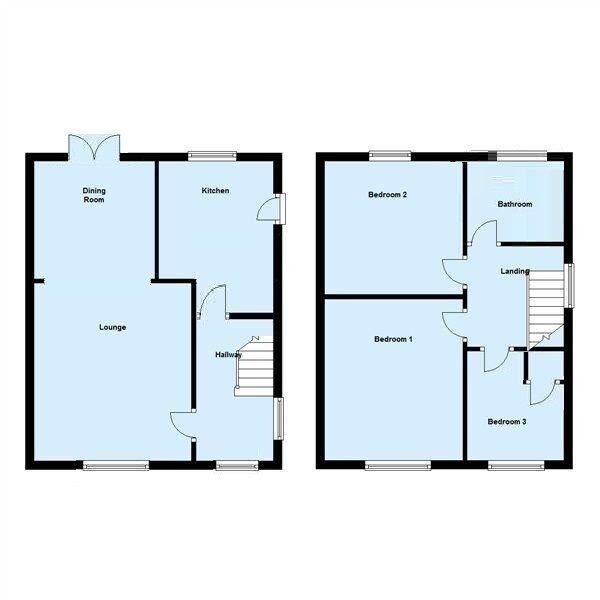 Floorplan of 3 bedroom Semi Detached House for sale, Somerset Avenue, Baildon, West Yorkshire, BD17