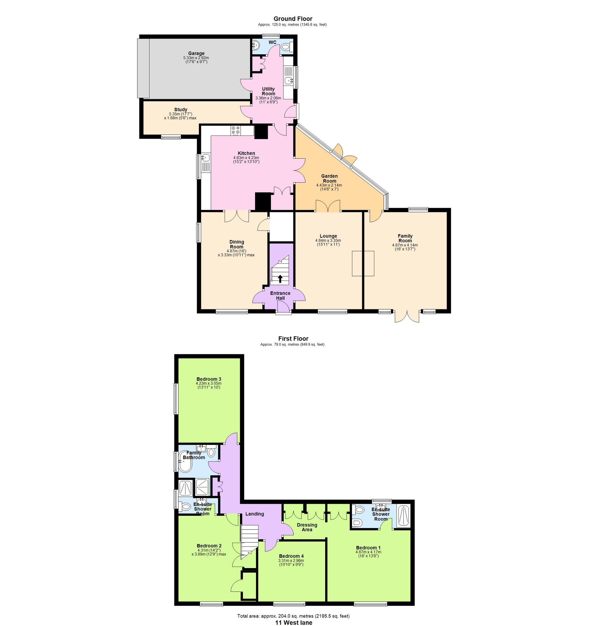 Floorplan of 4 bedroom Detached House for sale, West Lane, Baildon, West Yorkshire, BD17