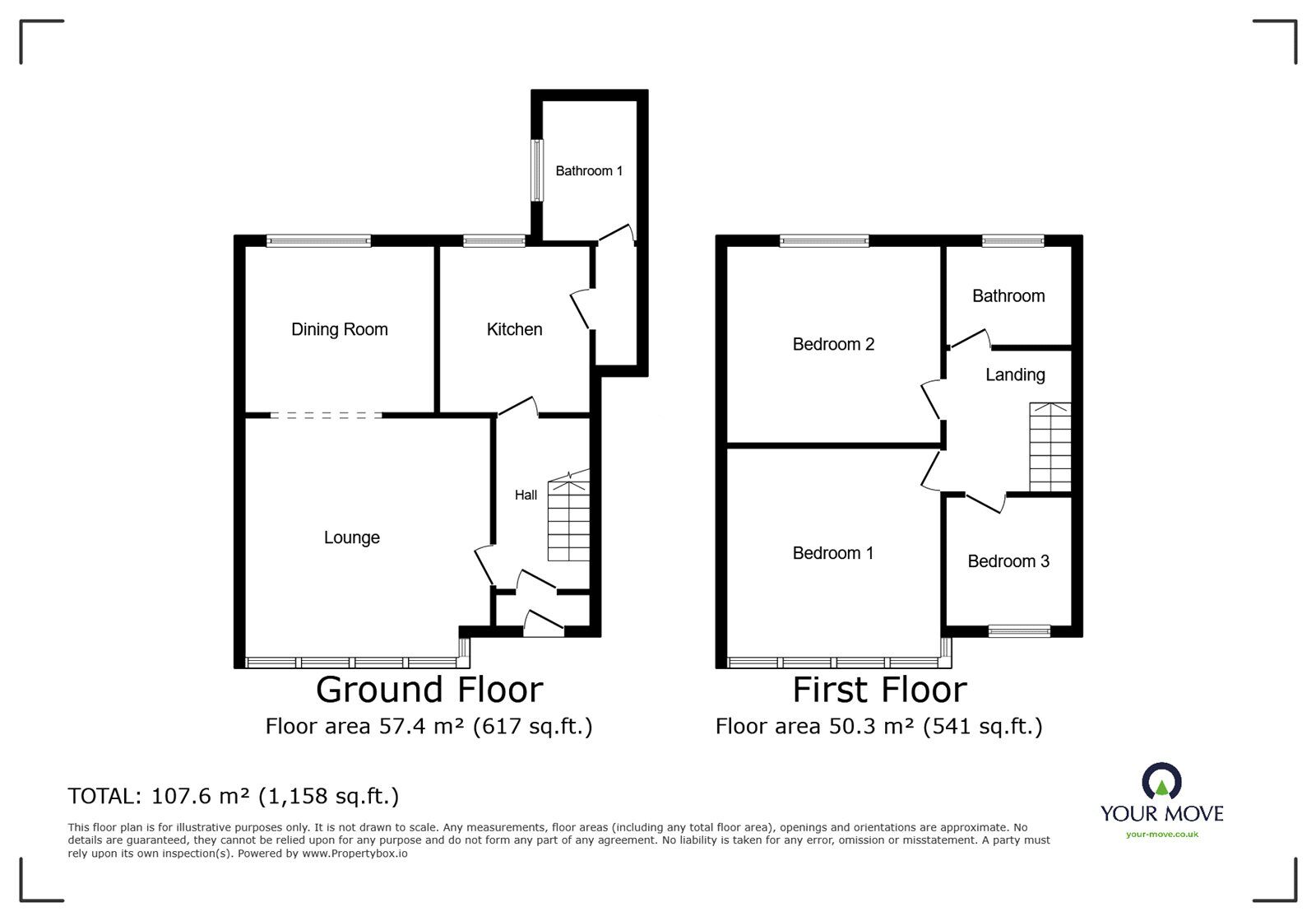 Floorplan of 3 bedroom Semi Detached House for sale, The Fairway, Blaby, Leicestershire, LE8