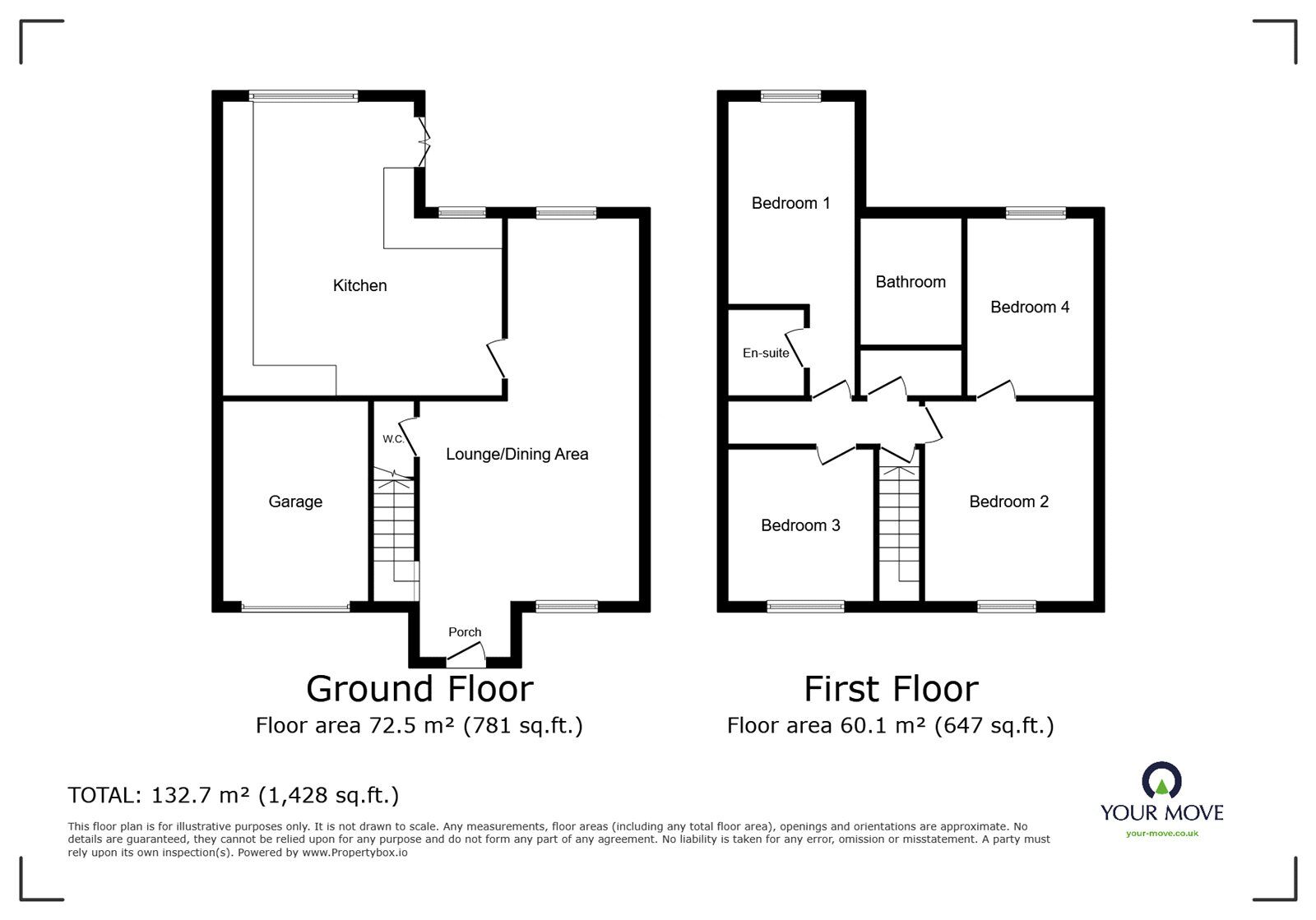 Floorplan of 5 bedroom Semi Detached House for sale, Bramley Close, Broughton Astley, Leicestershire, LE9