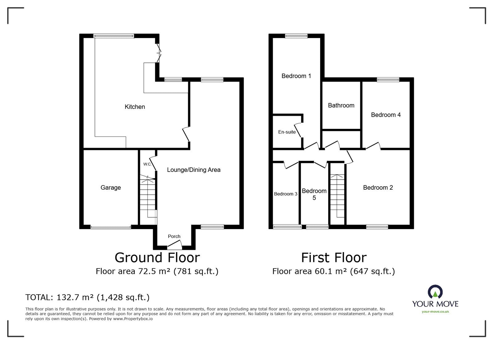 Floorplan of 5 bedroom Semi Detached House for sale, Bramley Close, Broughton Astley, Leicestershire, LE9