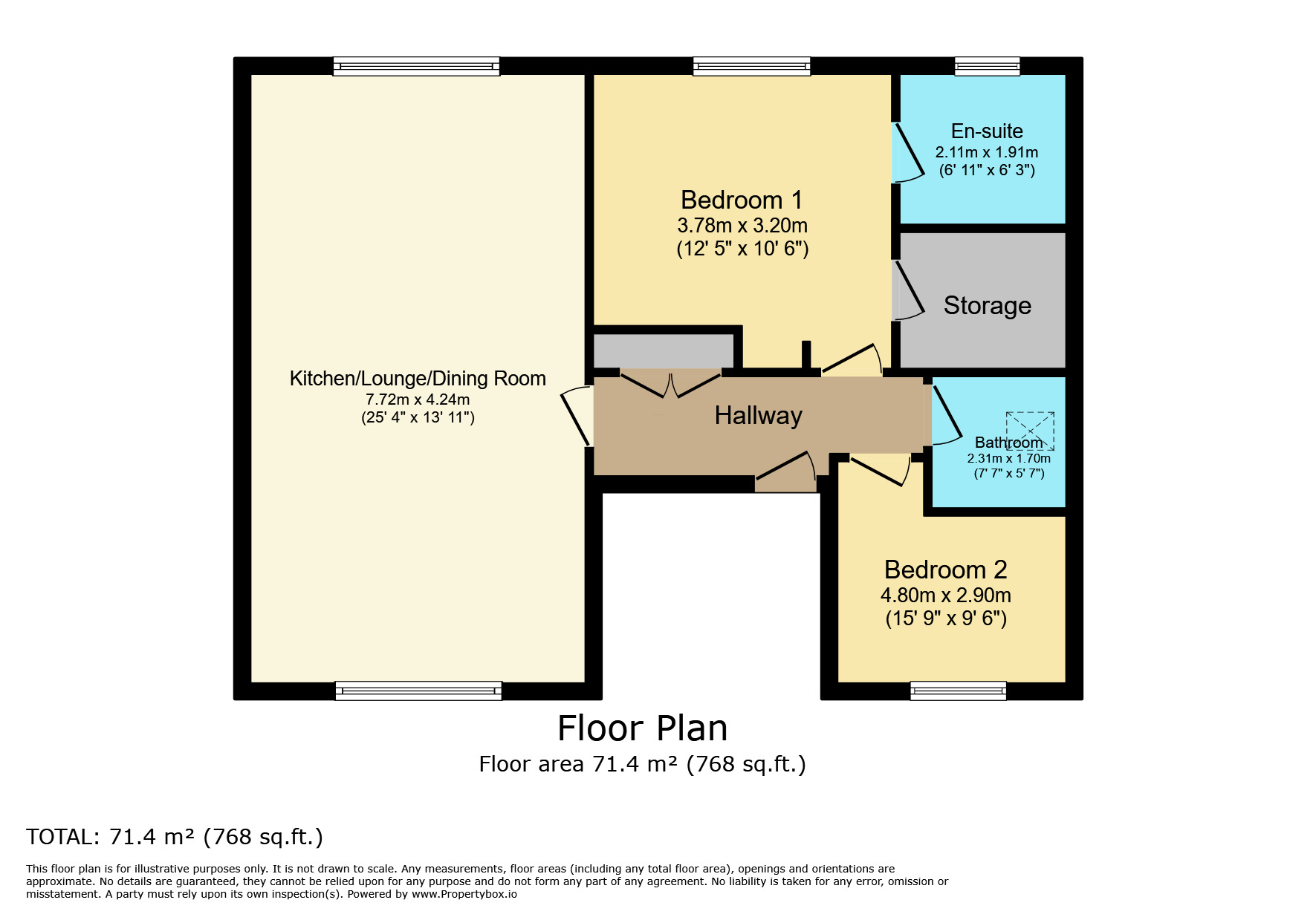 Floorplan of 2 bedroom  Flat for sale, Regent Road, Countesthorpe, Leicestershire, LE8