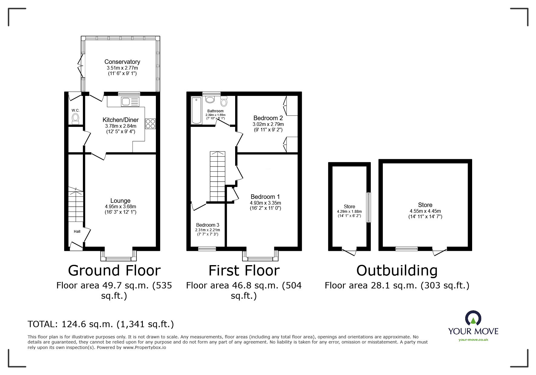 Floorplan of 3 bedroom Mid Terrace House for sale, Little Glen Road, Glen Parva, Leicestershire, LE2