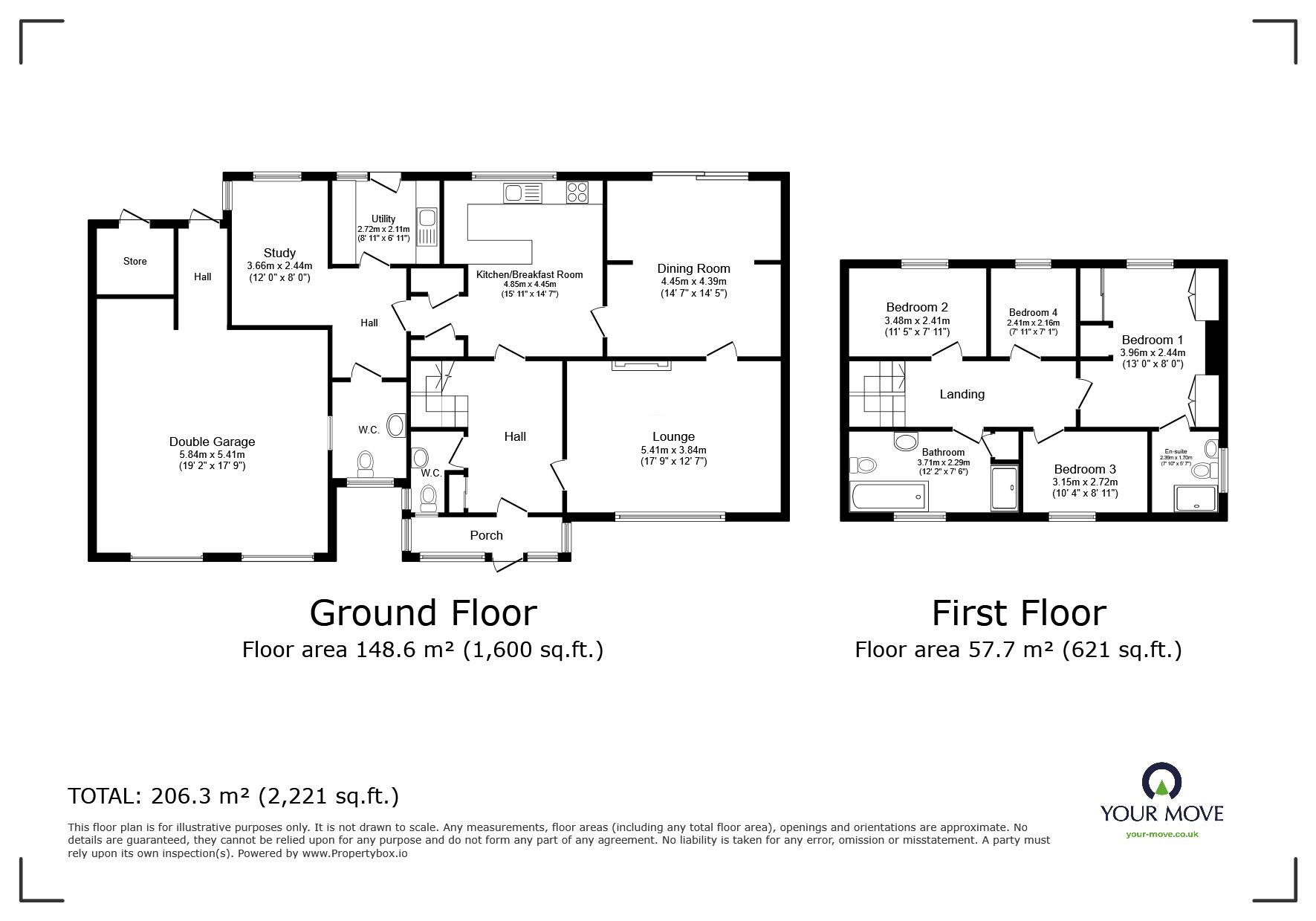 Floorplan of 4 bedroom Detached House for sale, Church Farm Lane, Willoughby Waterleys, Leicestershire, LE8