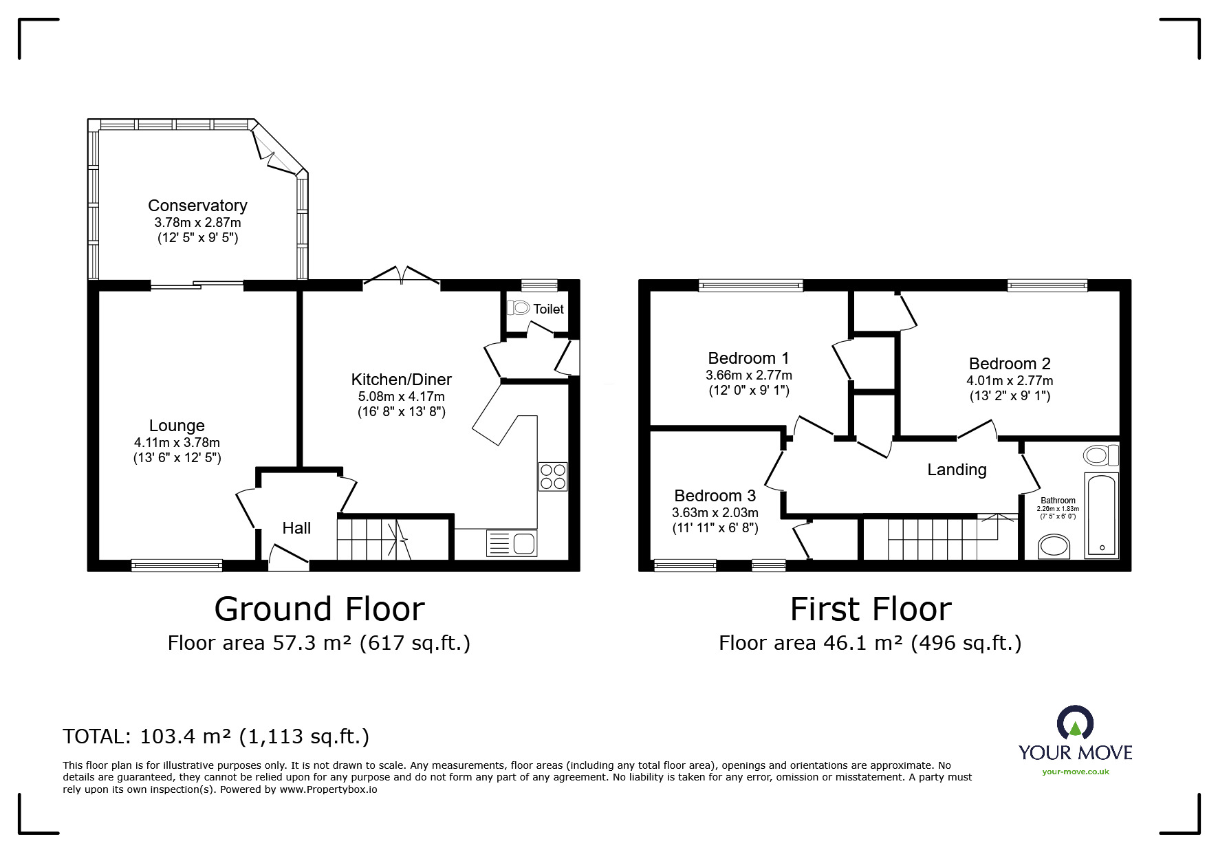 Floorplan of 3 bedroom Semi Detached House for sale, Heays Close, Leicester, Leicestershire, LE3