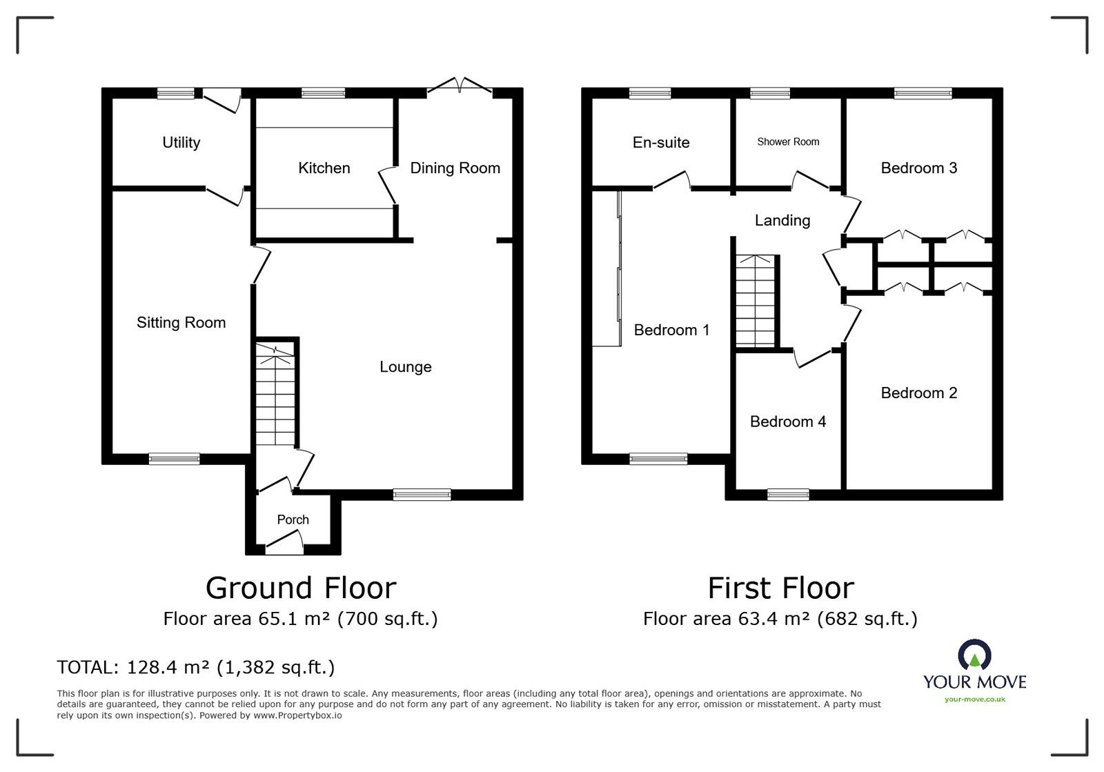 Floorplan of 4 bedroom Detached House for sale, Ashurst Close, Wigston, Leicestershire, LE18