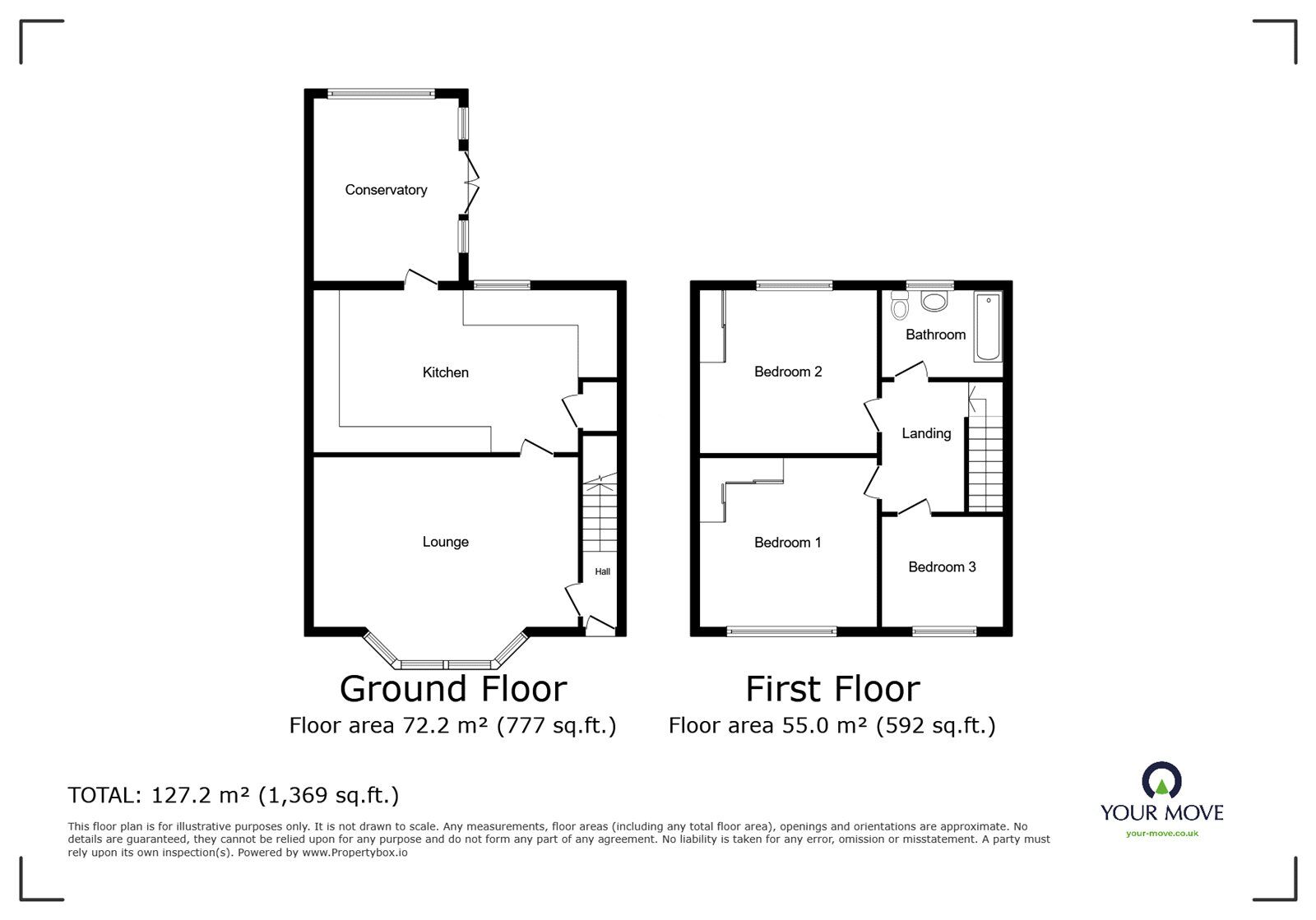 Floorplan of 3 bedroom Semi Detached House for sale, Spa Lane, Wigston, Leicestershire, LE18