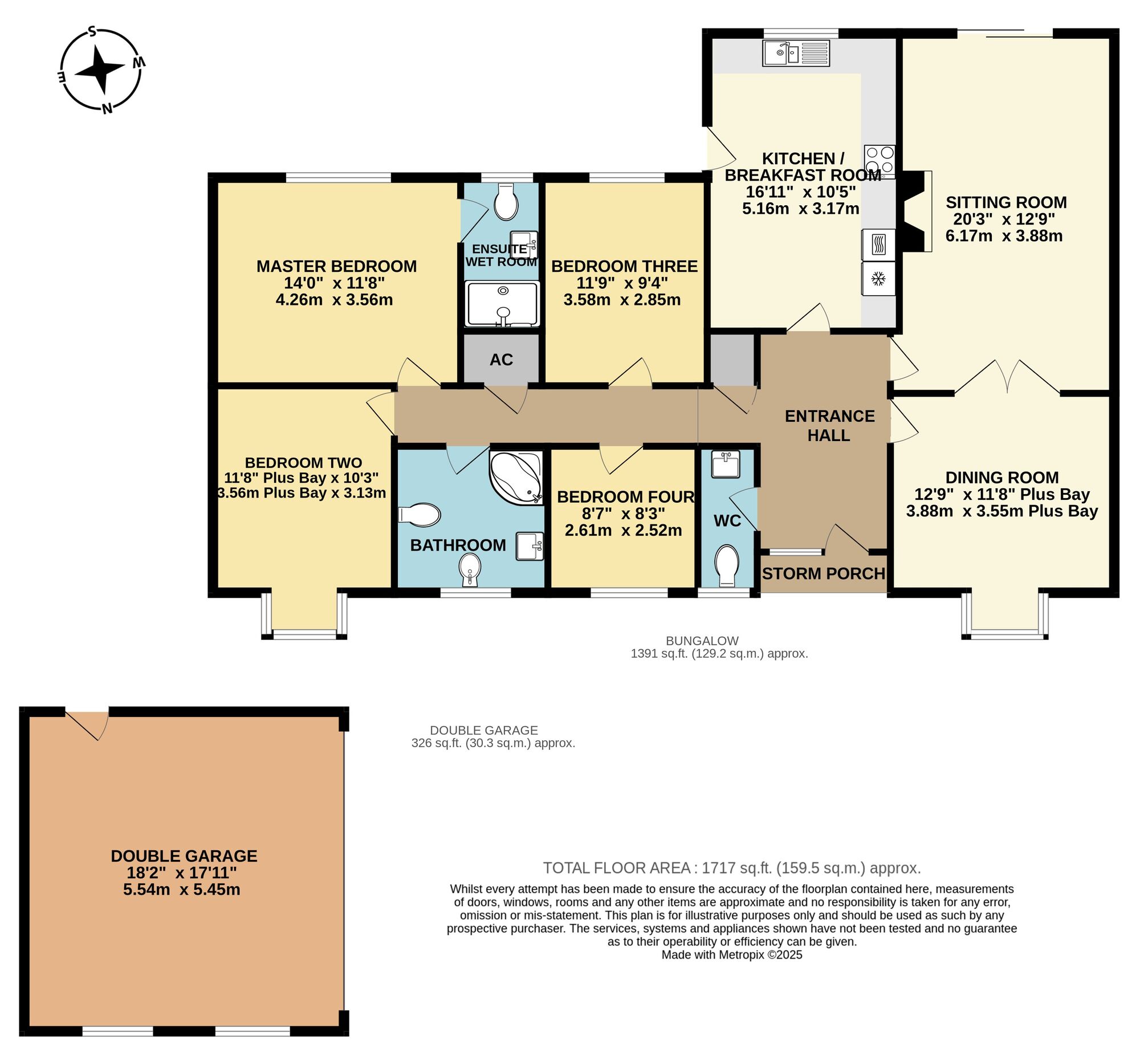 Floorplan of 4 bedroom Detached Bungalow for sale, Staithe Road, Burgh St. Peter, Suffolk, NR34