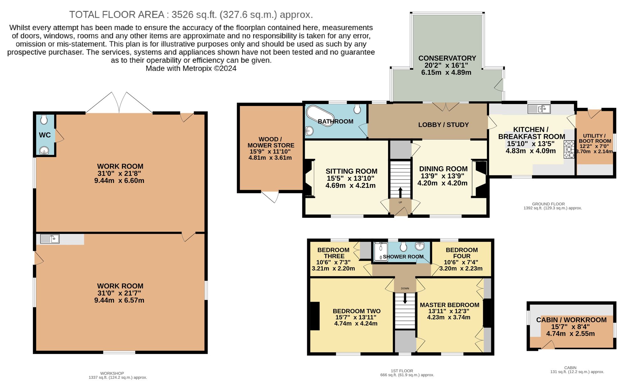 Floorplan of 4 bedroom Detached House for sale, Hulver Street, Hulver, Suffolk, NR34