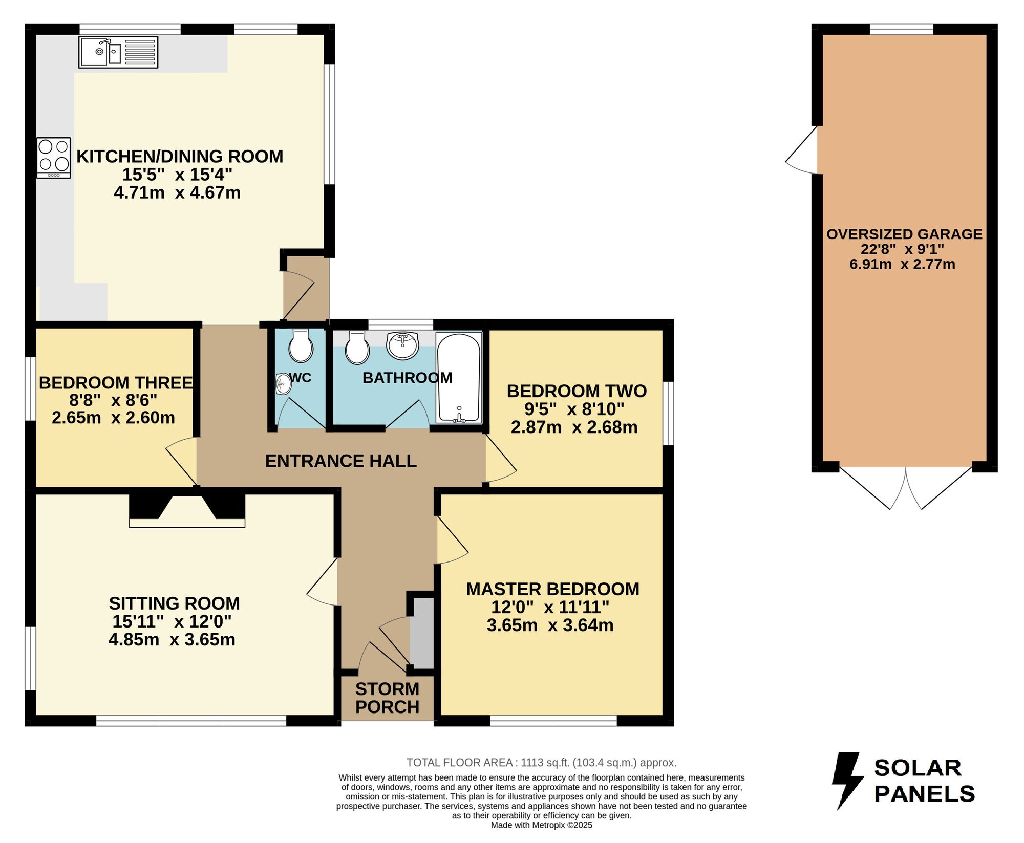 Floorplan of 3 bedroom Detached Bungalow for sale, Darby Road, Beccles, Suffolk, NR34