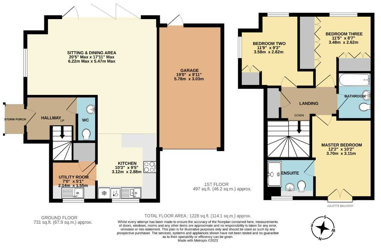 Floorplan of 3 bedroom Detached House for sale, Waterside Drive, Ditchingham, Norfolk, NR35