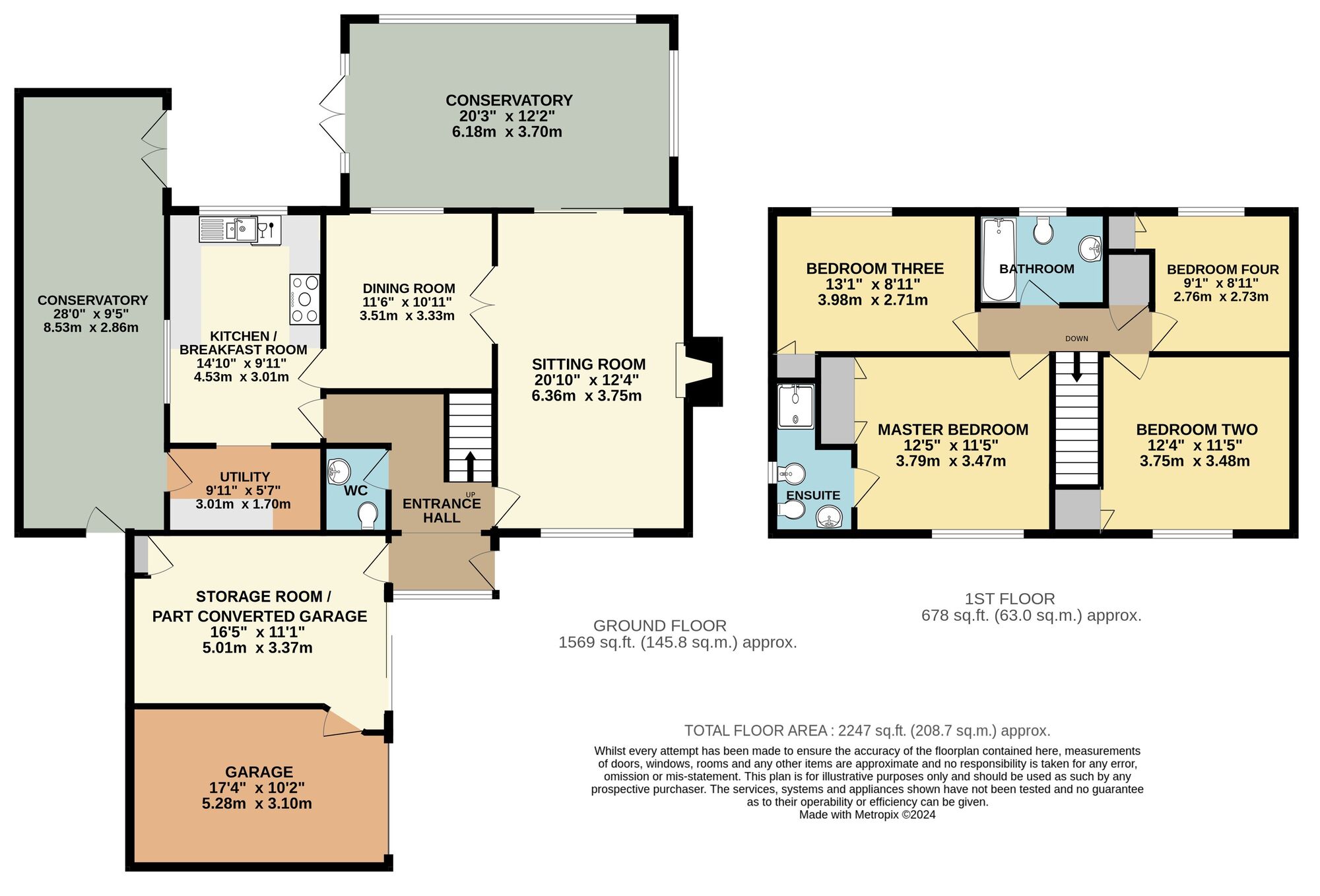 Floorplan of 4 bedroom Detached House for sale, Pepys Avenue, Worlingham, Suffolk, NR34