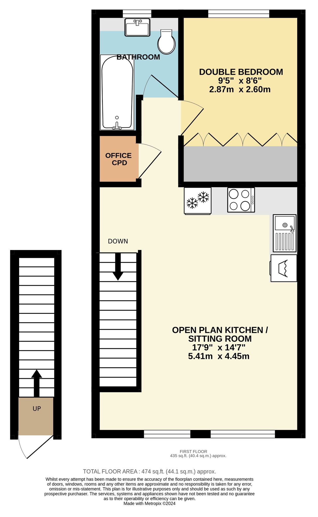 Floorplan of 1 bedroom  Flat for sale, The Paddocks, Halesworth, Suffolk, IP19