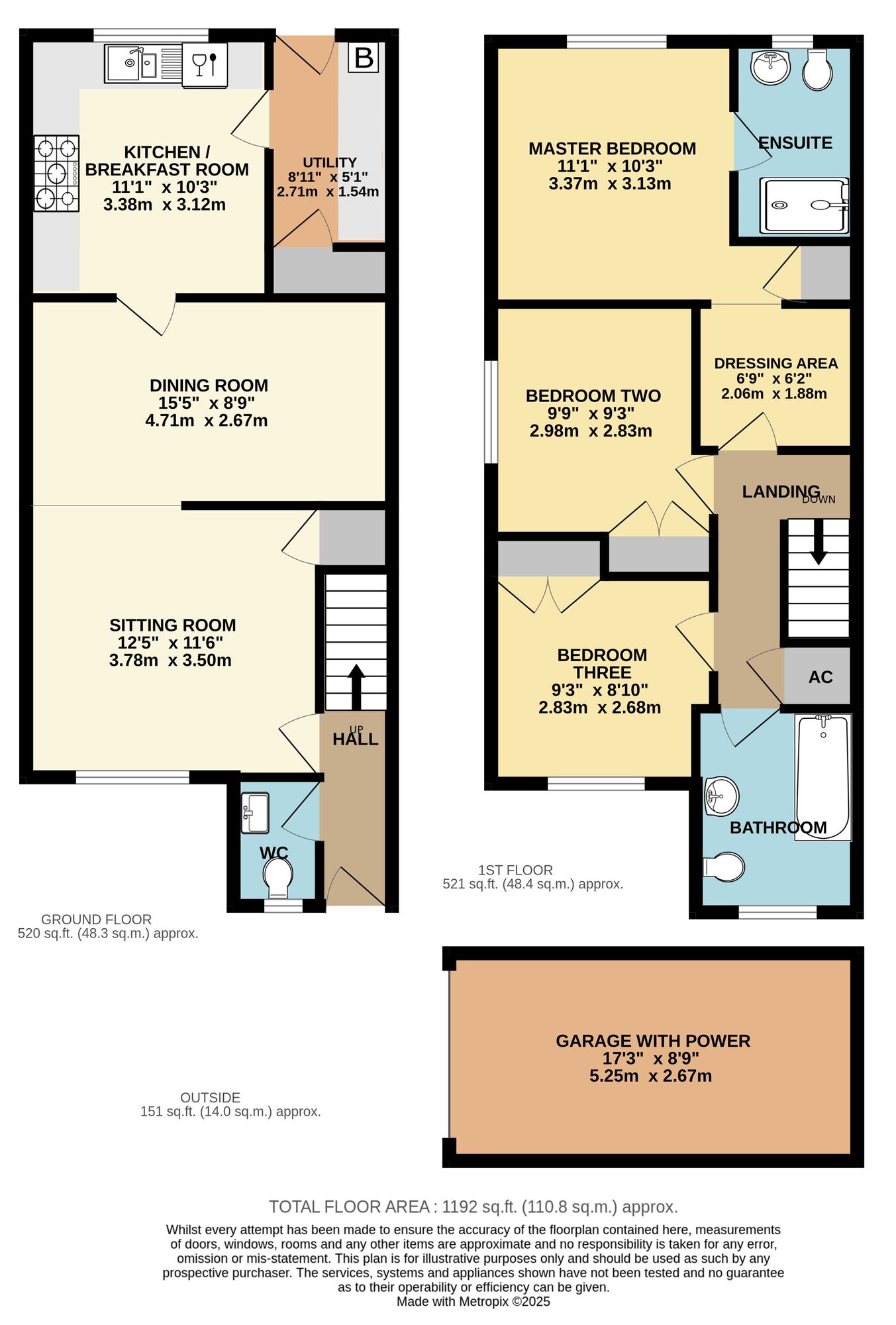 Floorplan of 3 bedroom Semi Detached House for sale, St. Lawrence Close, Beccles, Suffolk, NR34