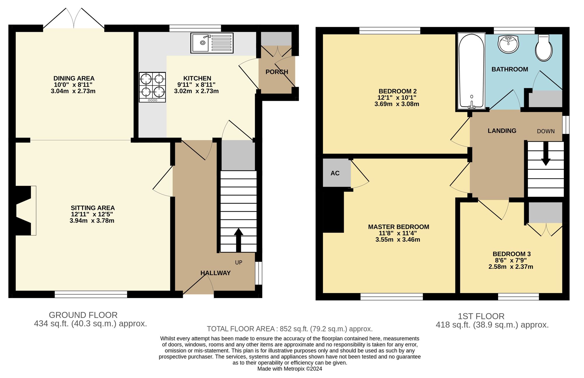 Floorplan of 3 bedroom Semi Detached House for sale, Queen Elizabeth Drive, Suffolk, NR34