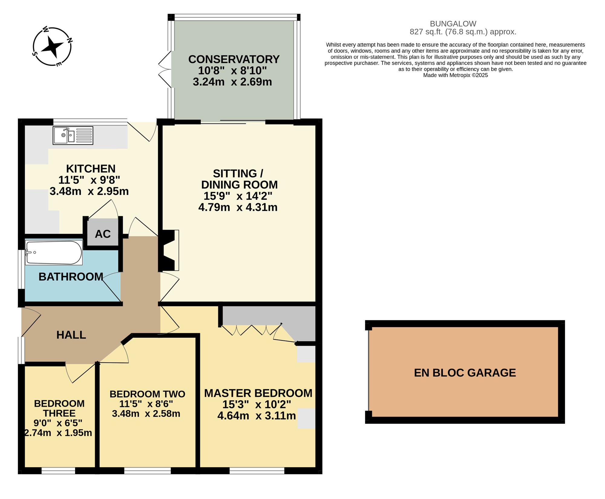 Floorplan of 3 bedroom Detached Bungalow for sale, Dorothy Hodgkin Court, Beccles, Suffolk, NR34