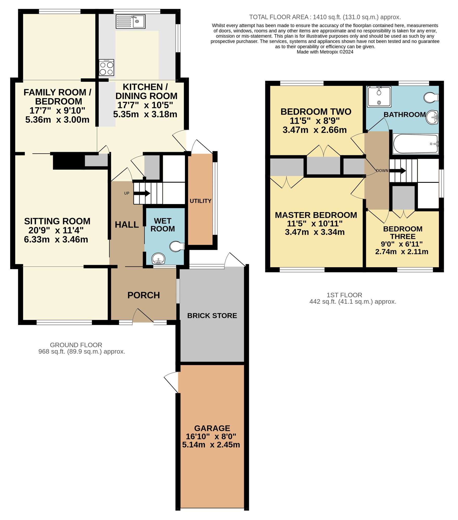 Floorplan of 3 bedroom Semi Detached House for sale, Uplands Way, Halesworth, Suffolk, IP19