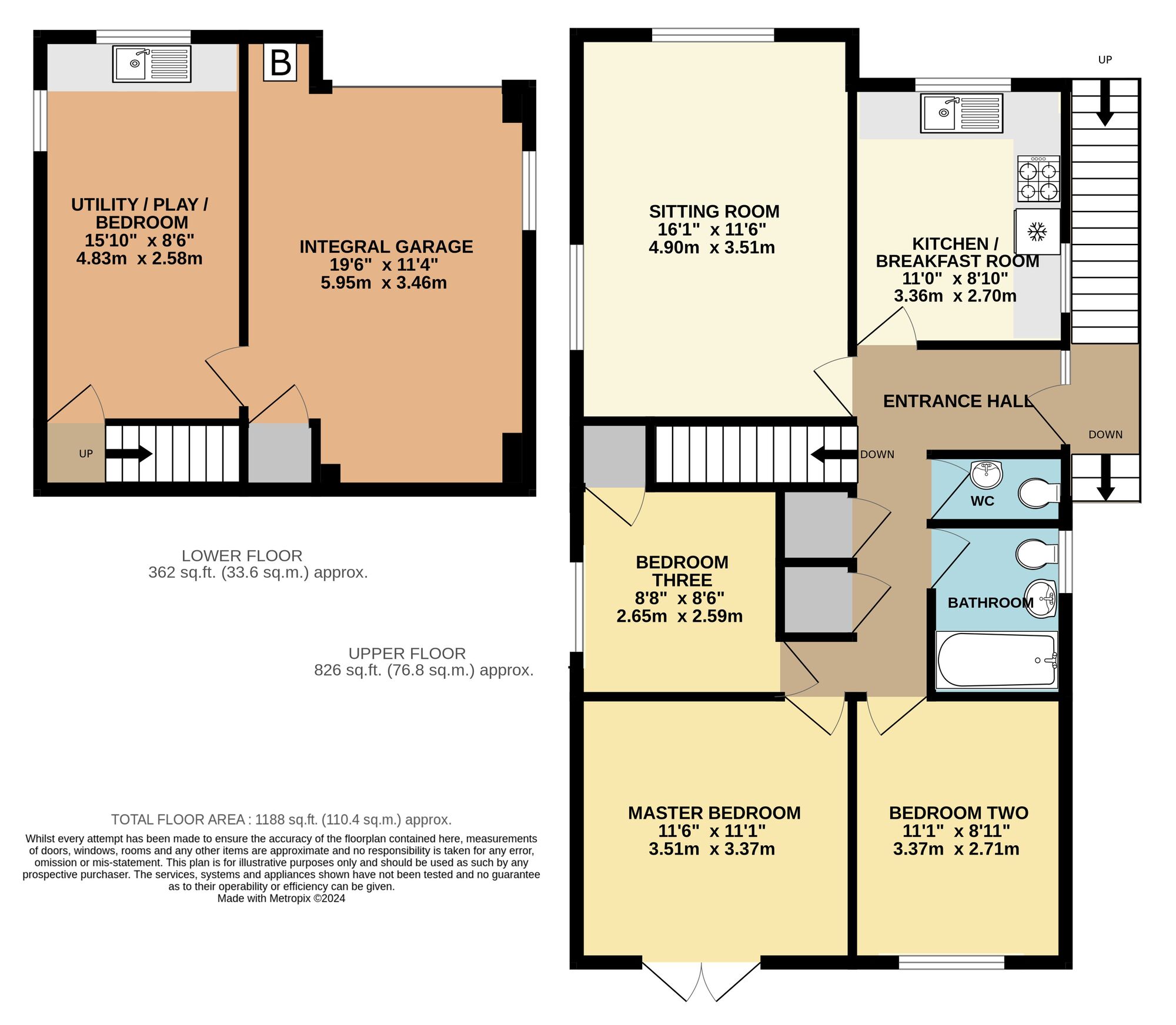 Floorplan of 3 bedroom Detached House for sale, Waveney Road, Bungay, Suffolk, NR35