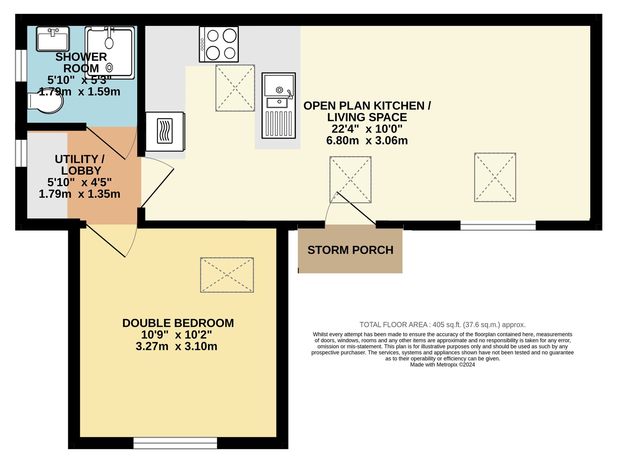 Floorplan of 1 bedroom Detached Bungalow for sale, Yarmouth Road, Broome, Norfolk, NR35