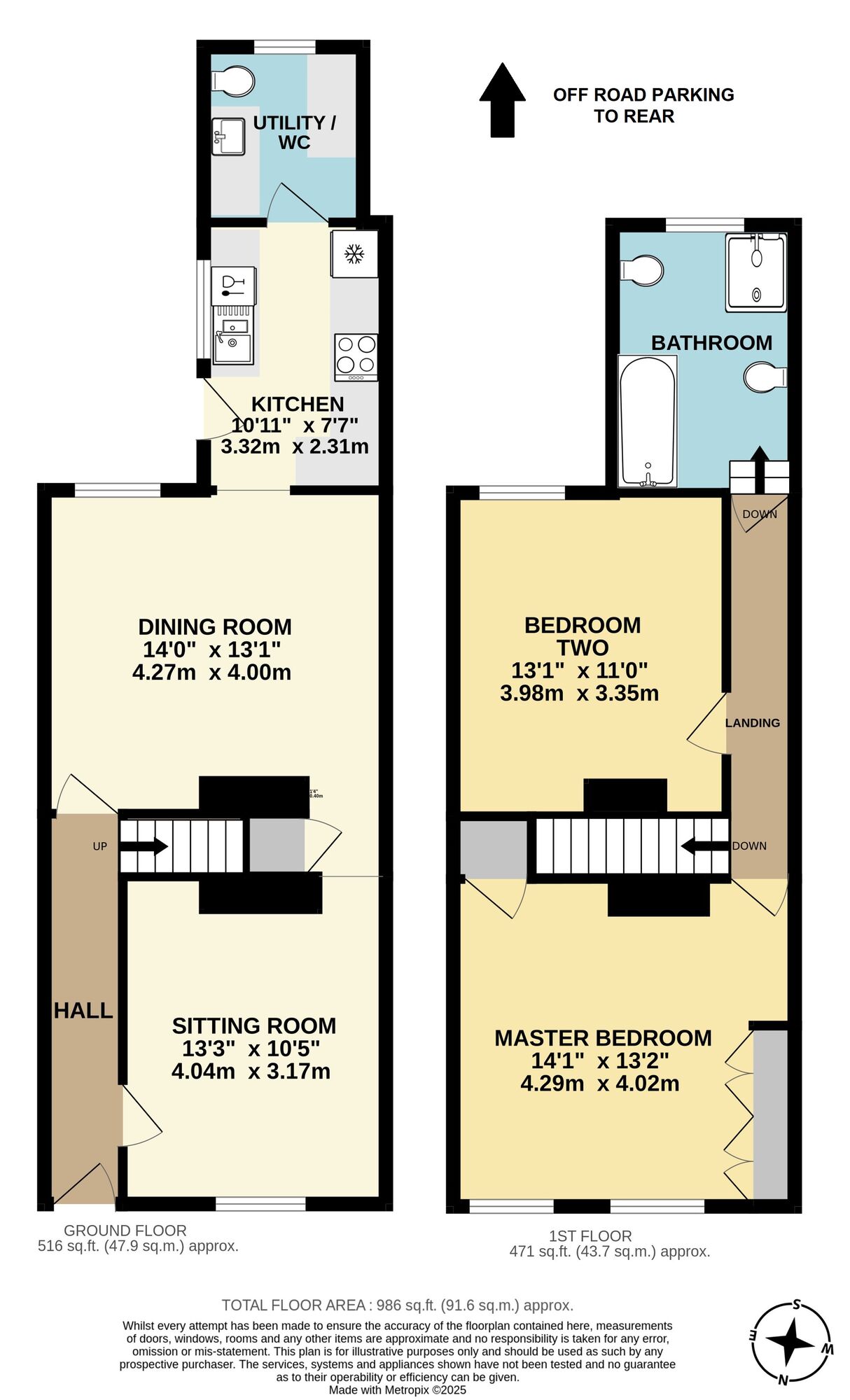 Floorplan of 2 bedroom Mid Terrace House for sale, Fair Close, Beccles, Suffolk, NR34