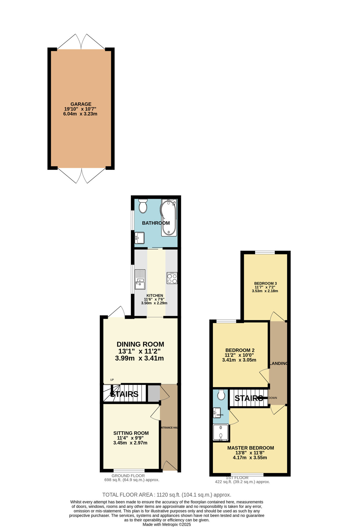 Floorplan of 3 bedroom Mid Terrace House for sale, Maidstone Road, Lowestoft, Suffolk, NR32