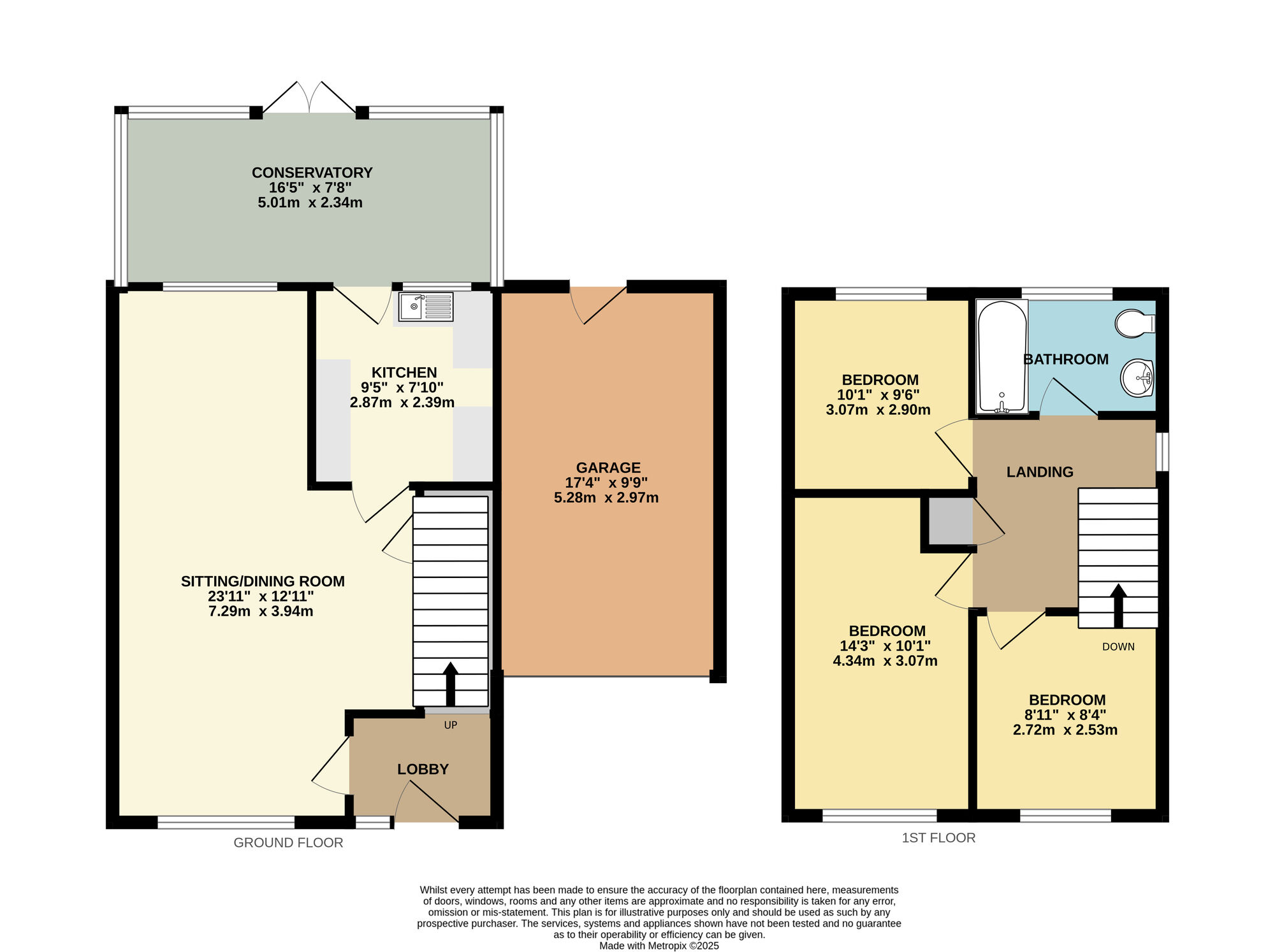 Floorplan of 3 bedroom Link Detached House to rent, Russet Close, Beccles, Suffolk, NR34