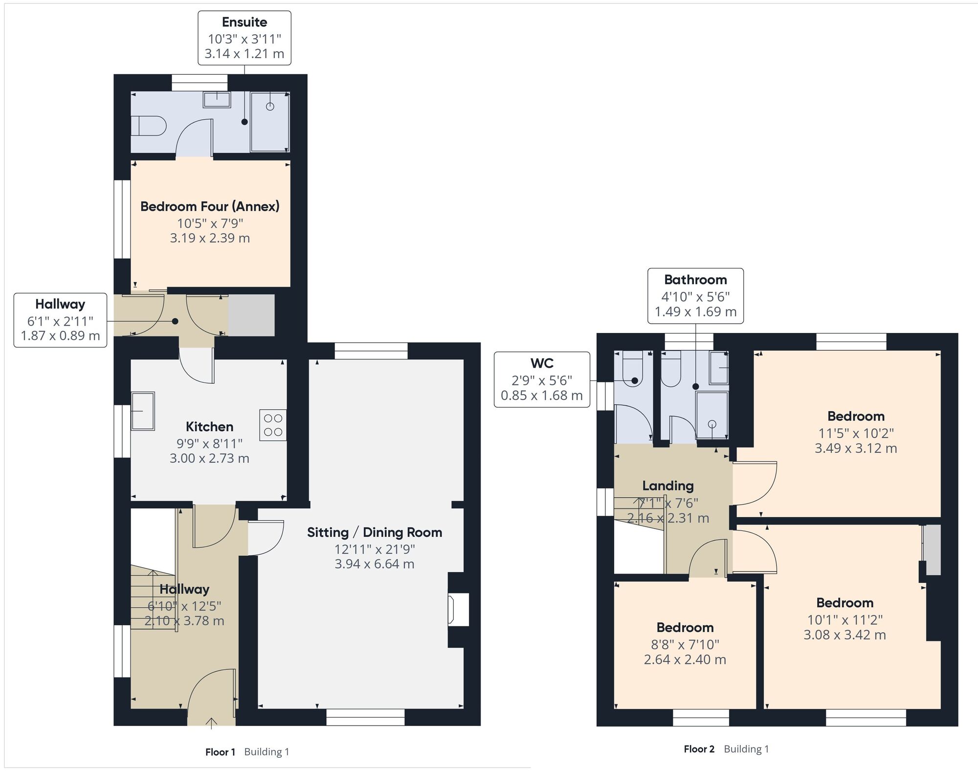 Floorplan of 4 bedroom Semi Detached House for sale, Banham Road, Beccles, Suffolk, NR34