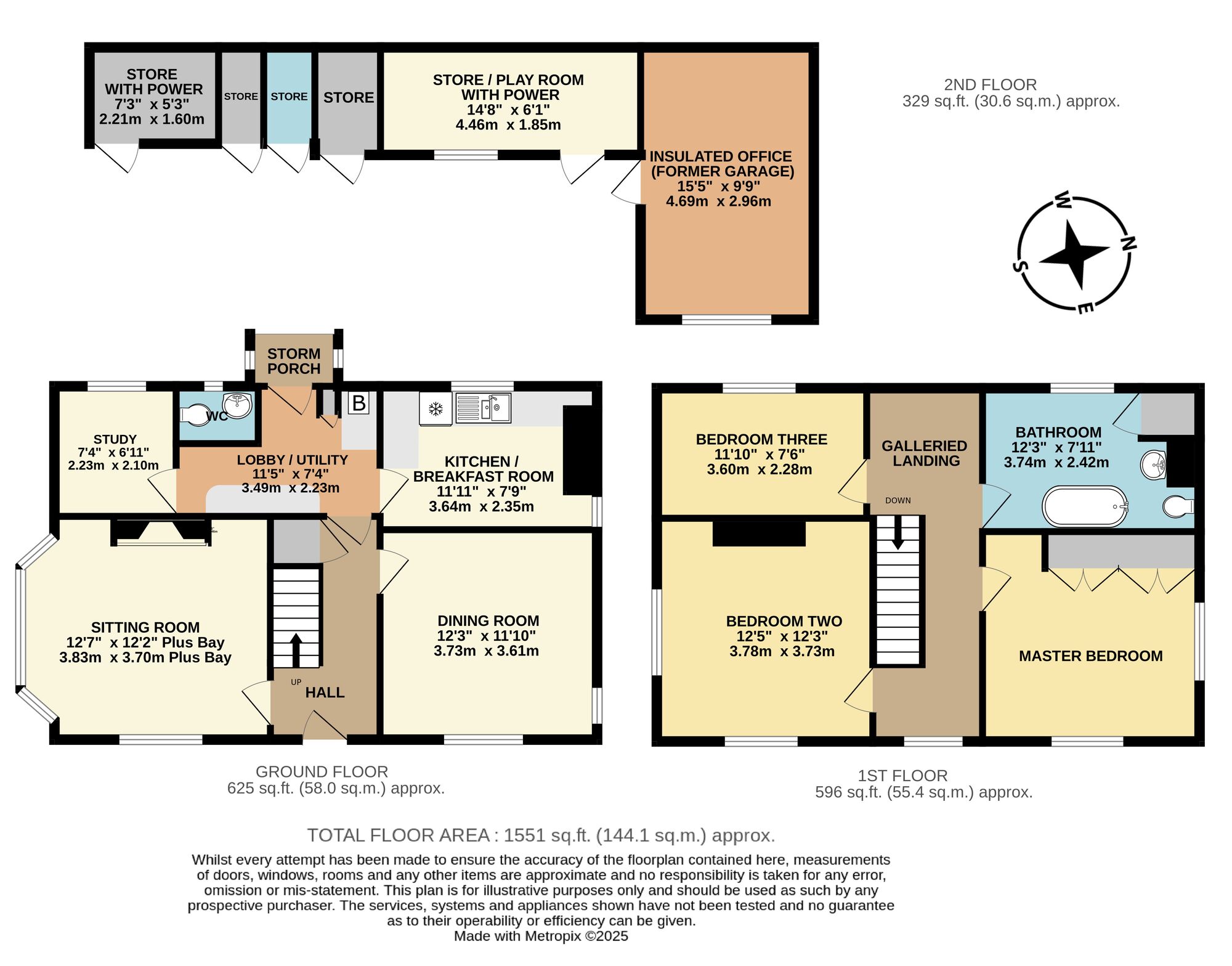 Floorplan of 3 bedroom Detached House for sale, London Road, Harleston, Norfolk, IP20